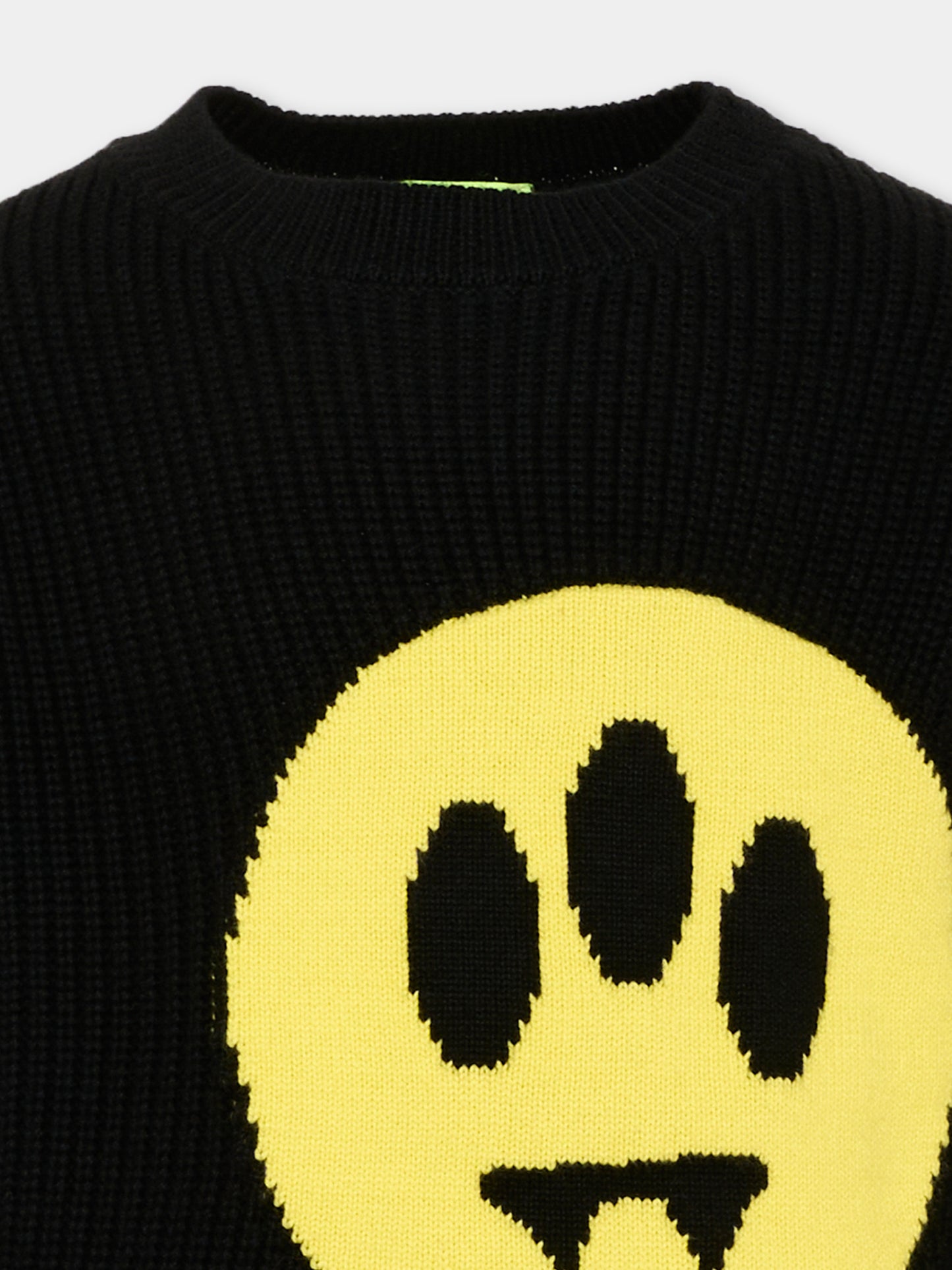 Maglione nero per bambini con smile,Barrow,F6BKJUJP049 110