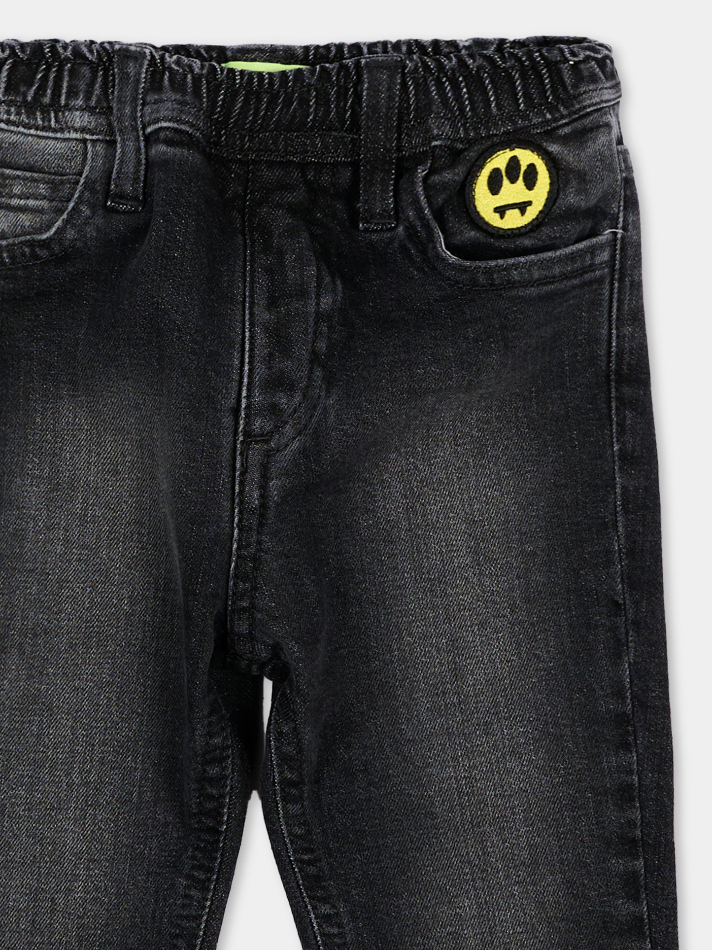 Jeans nero per neonati con logo,Barrow,F6BKUNDP193 411