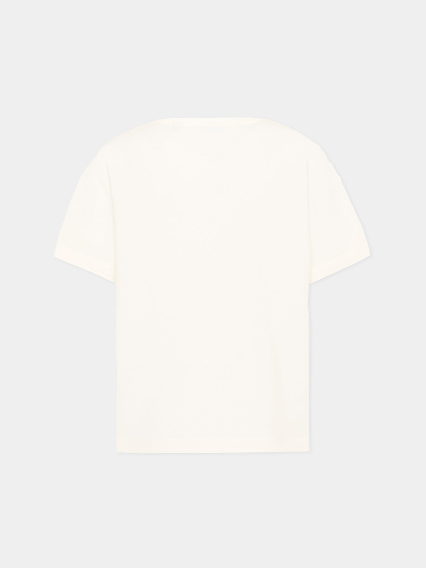 T-Shirt avorio per bambina con logo,Burberry Kids,8126581 A2014