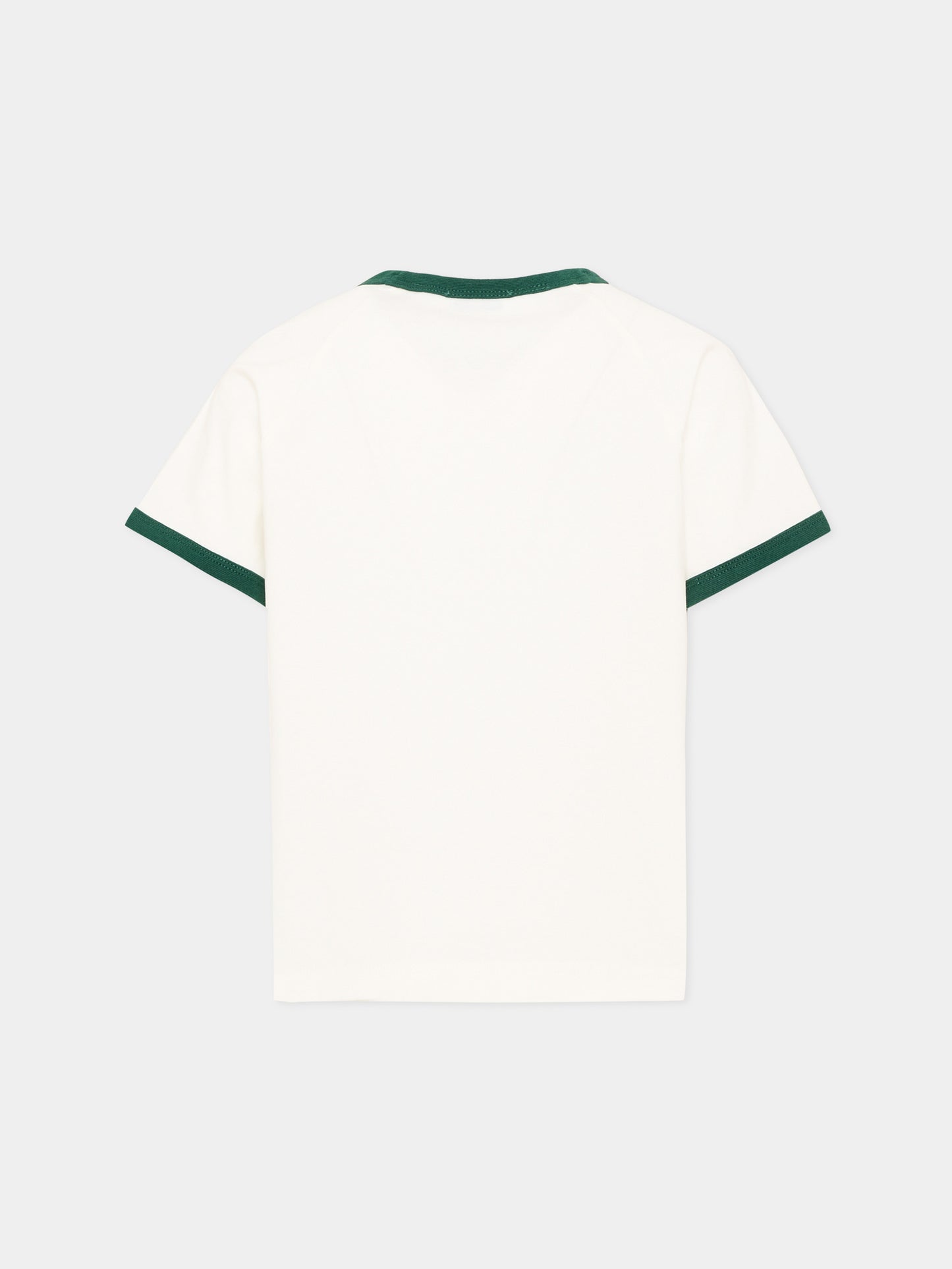 T-Shirt avorio per bambino con logo,Burberry Kids,8126292 A2014