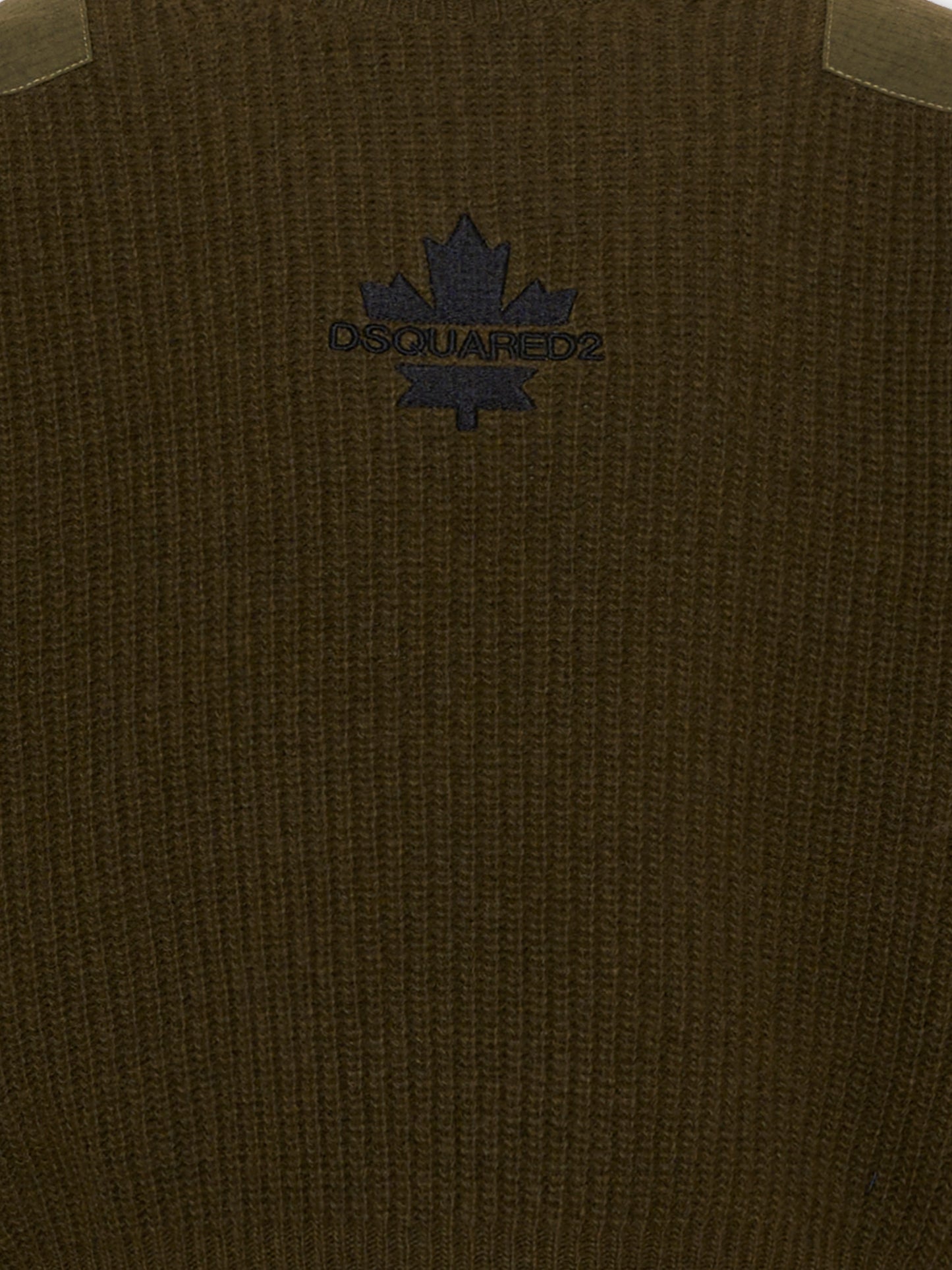 Maglione verde per bambino con logo,Dsquared2,DQ3437 D0AJD DQ558
