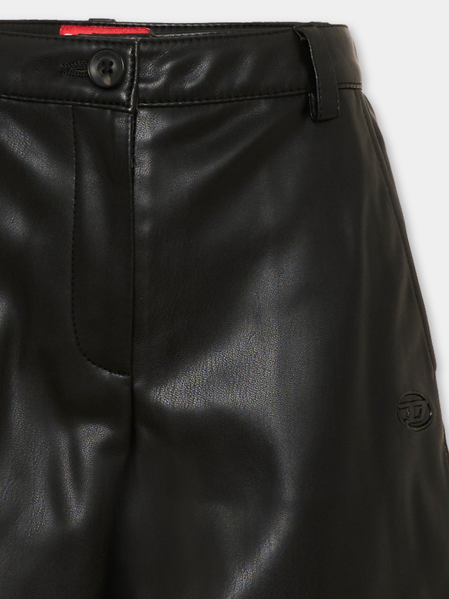 Shorts neri per bambina con logo,Diesel,J03007 KXB9D K900