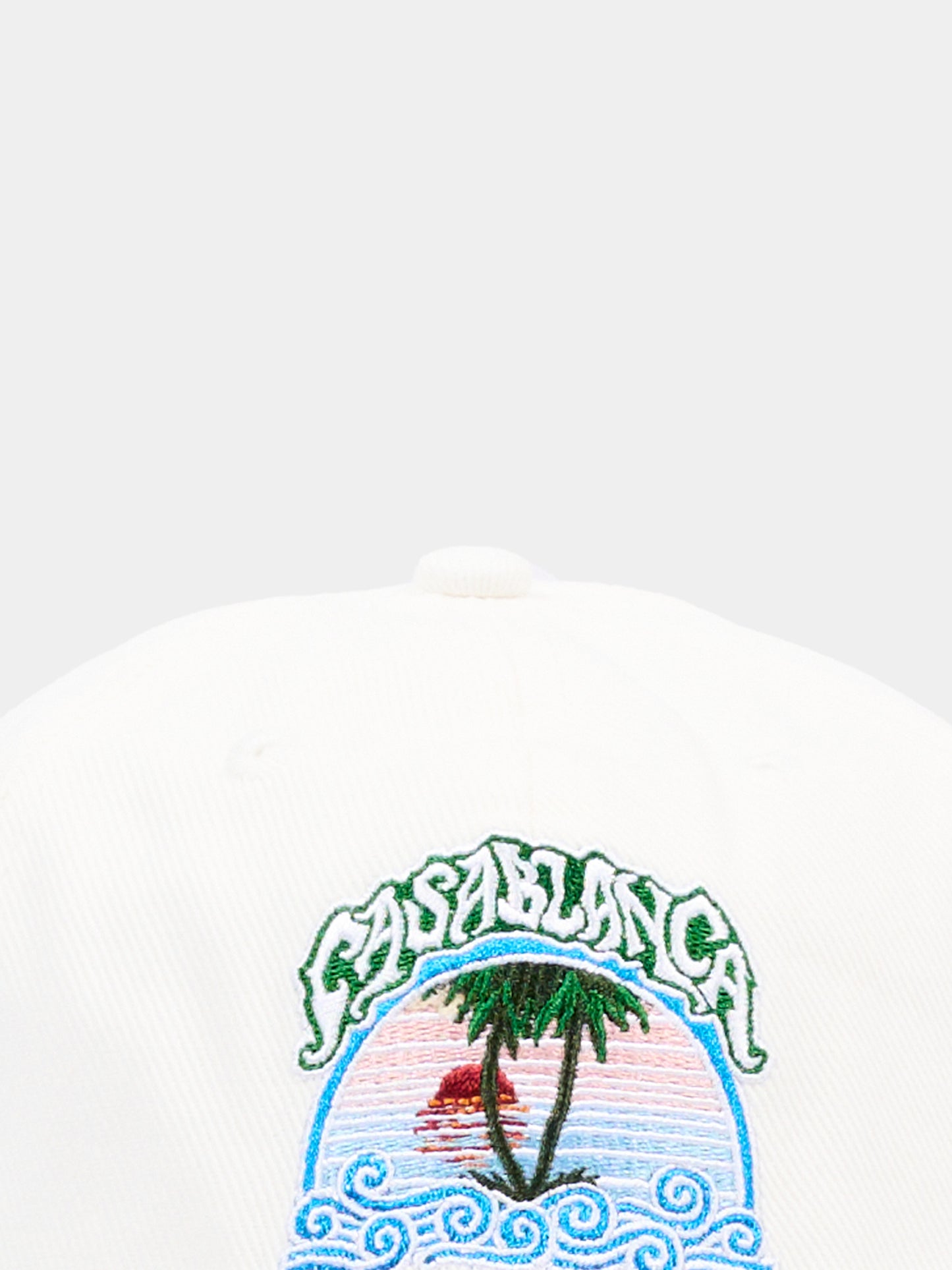Cappello con visiera avorio per bambini con logo,Casablanca,K PF26 HAT 116 01