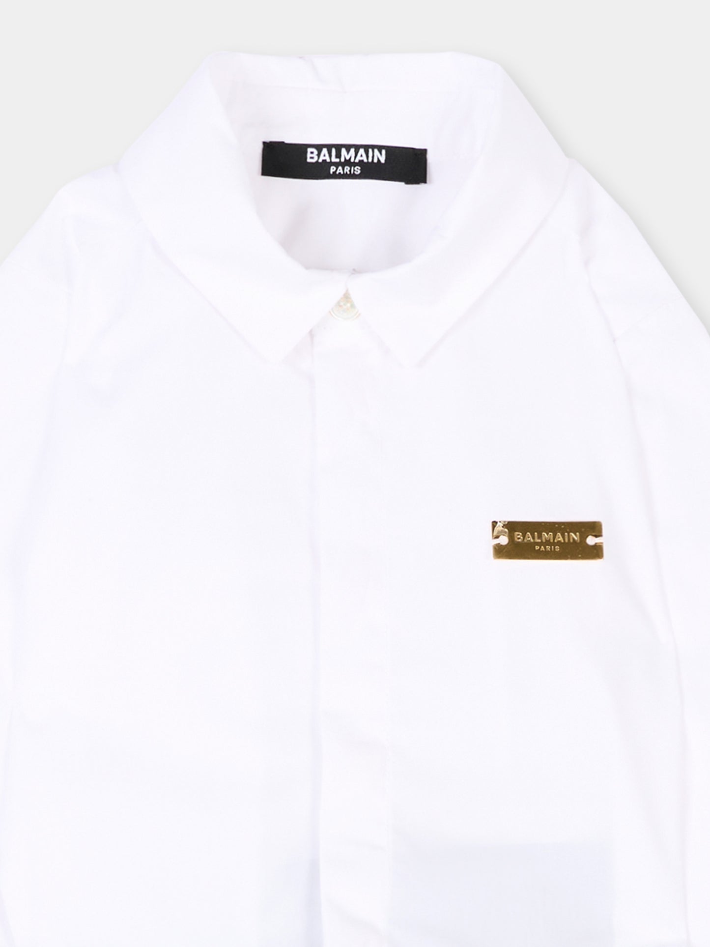 Completo elegante grigio per neonato con logo,Balmain Kids,BZA300 I0341 806OR