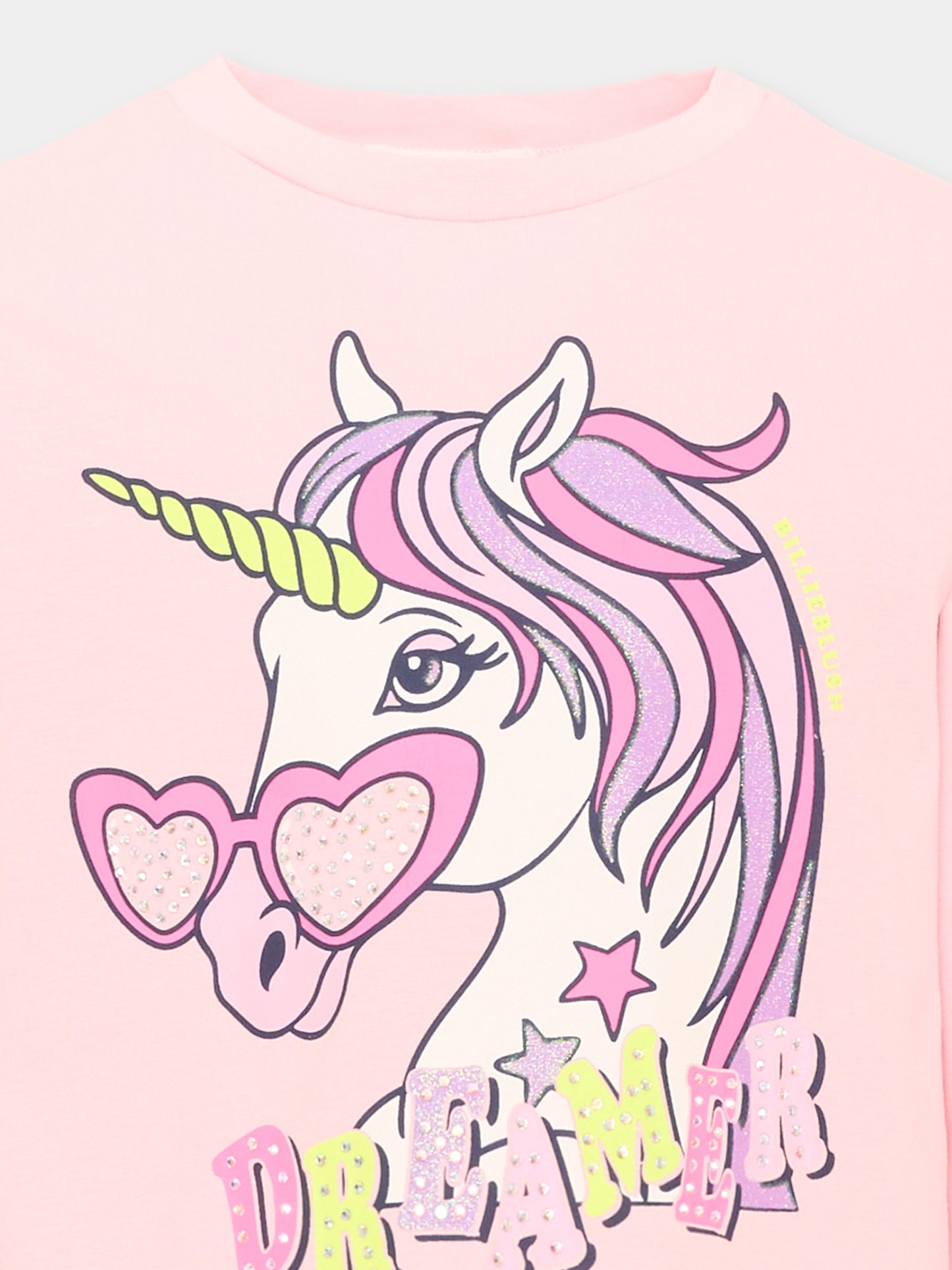 T-shirt rosa per bambina con unicorno,Billieblush,U22384 467