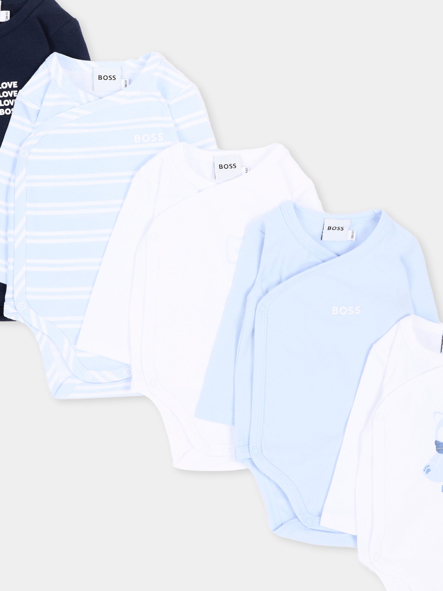 Body multicolor per neonato con logo,Boss,J53315 771