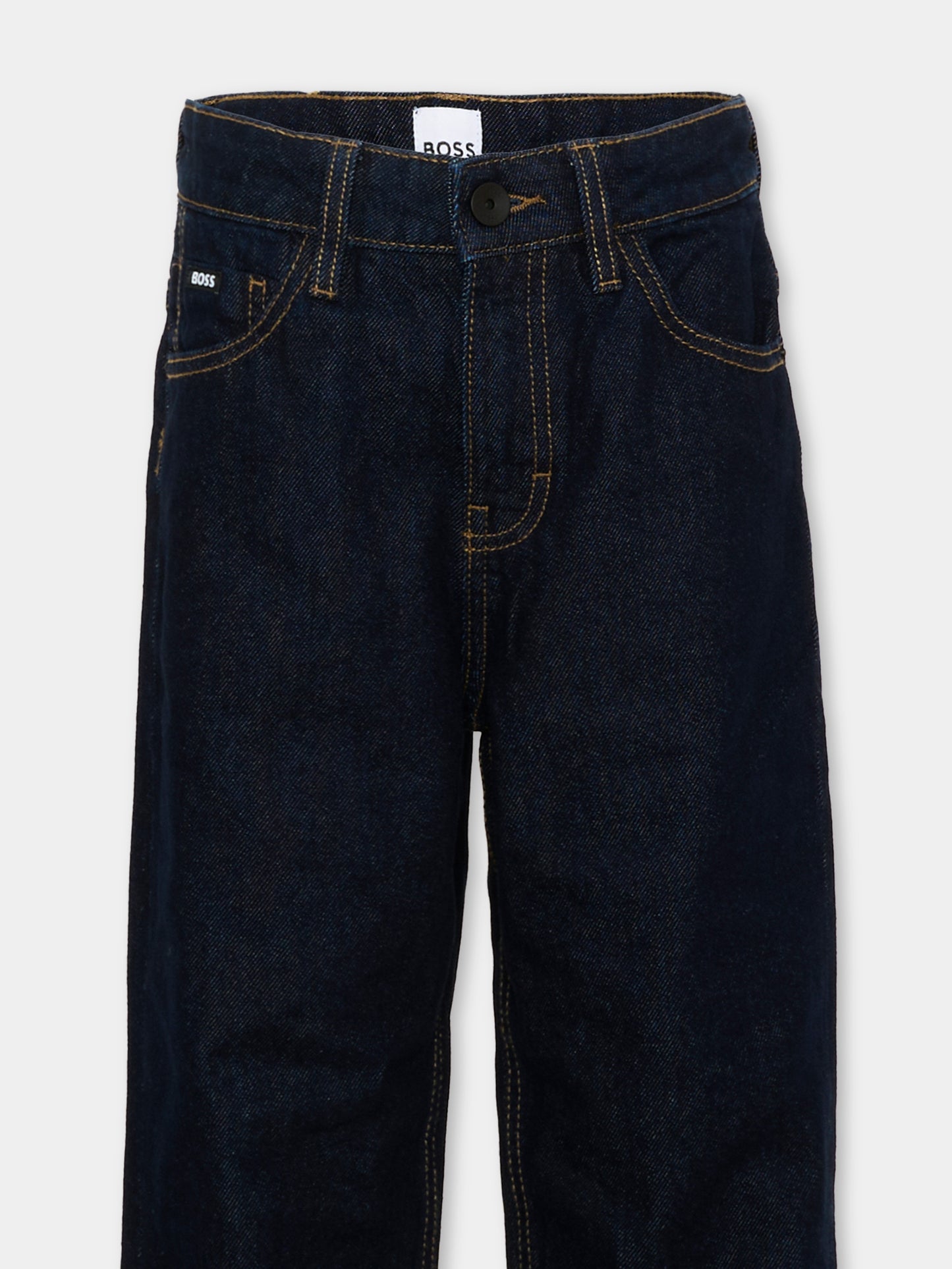 Jeans denim per bambino con logo,Boss,J53358 Z35