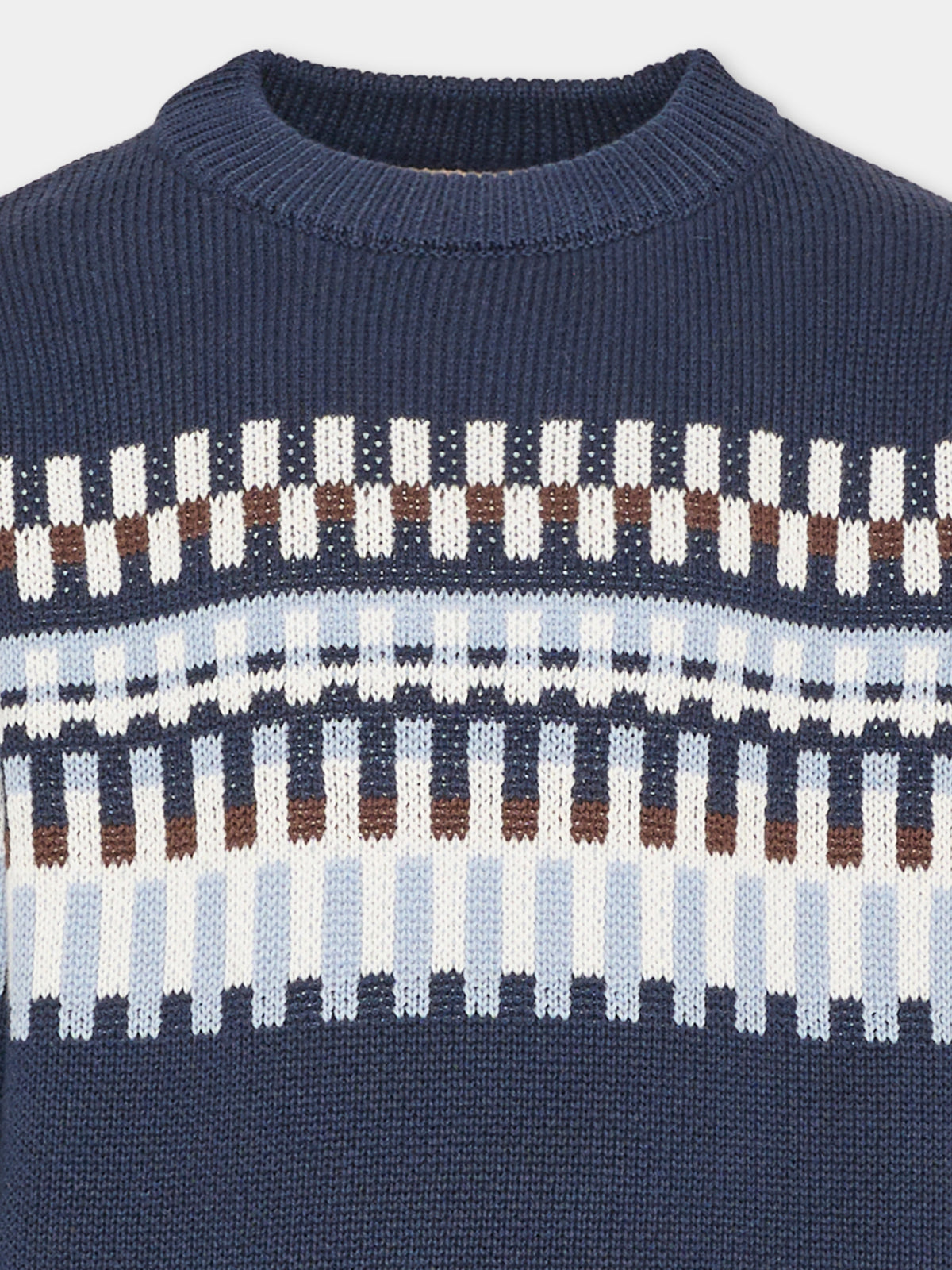 Maglione blu per bambino a righe,Boss,J53393 849