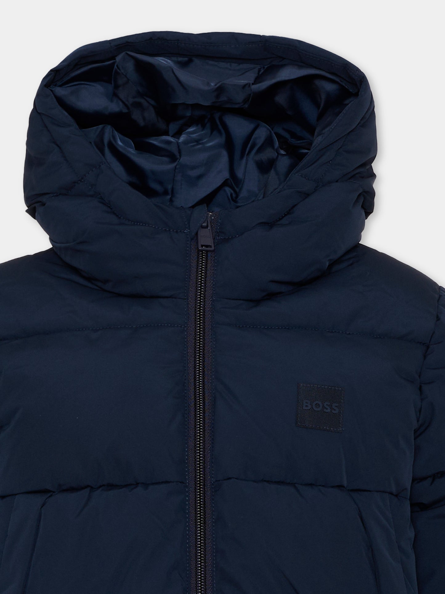 Piumini blu per bambino con logo,Boss,J53437 849
