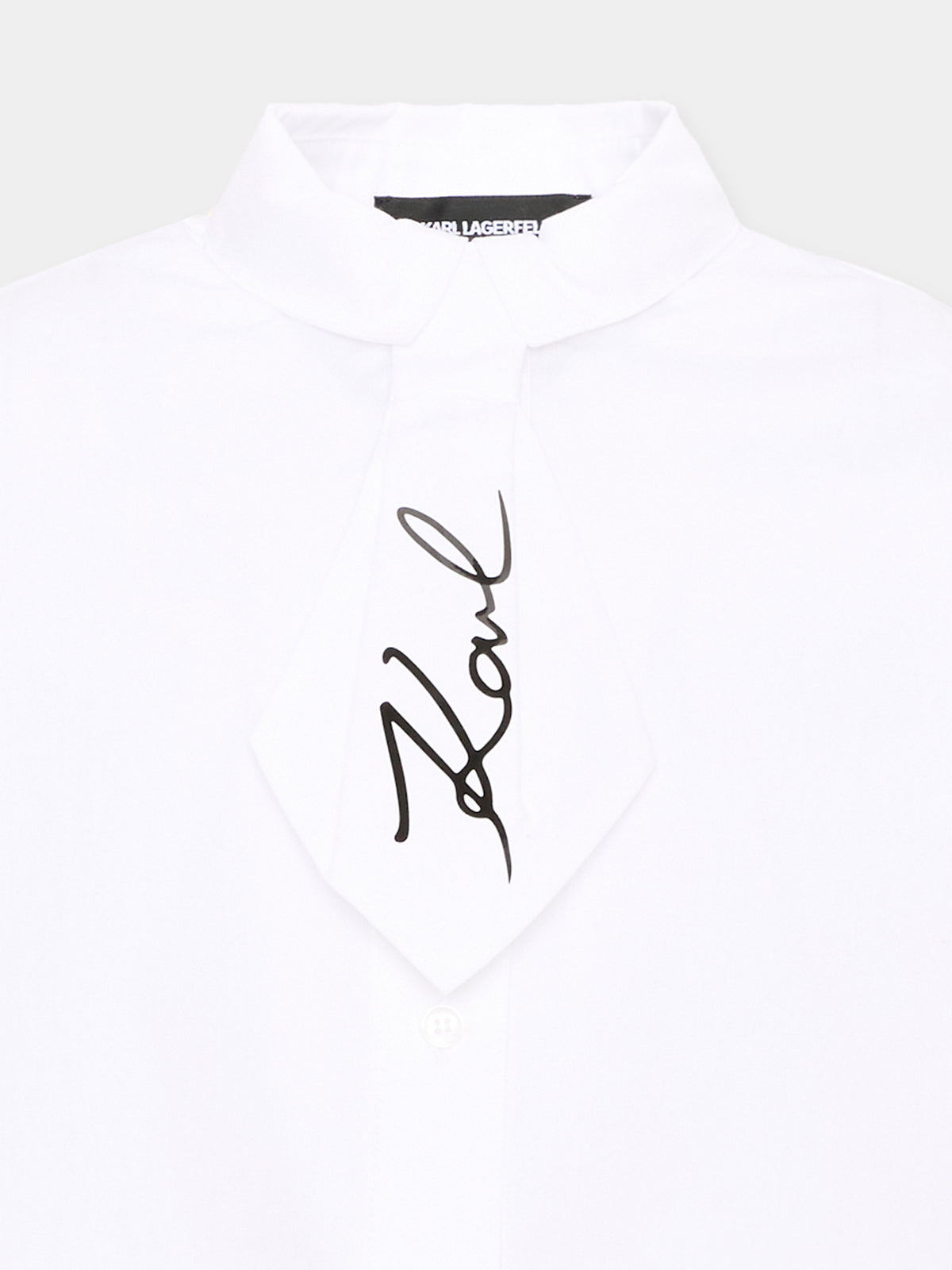 Camicia a manica lunga bianca logo,Karl Lagerfeld Kids,Z31316 10P