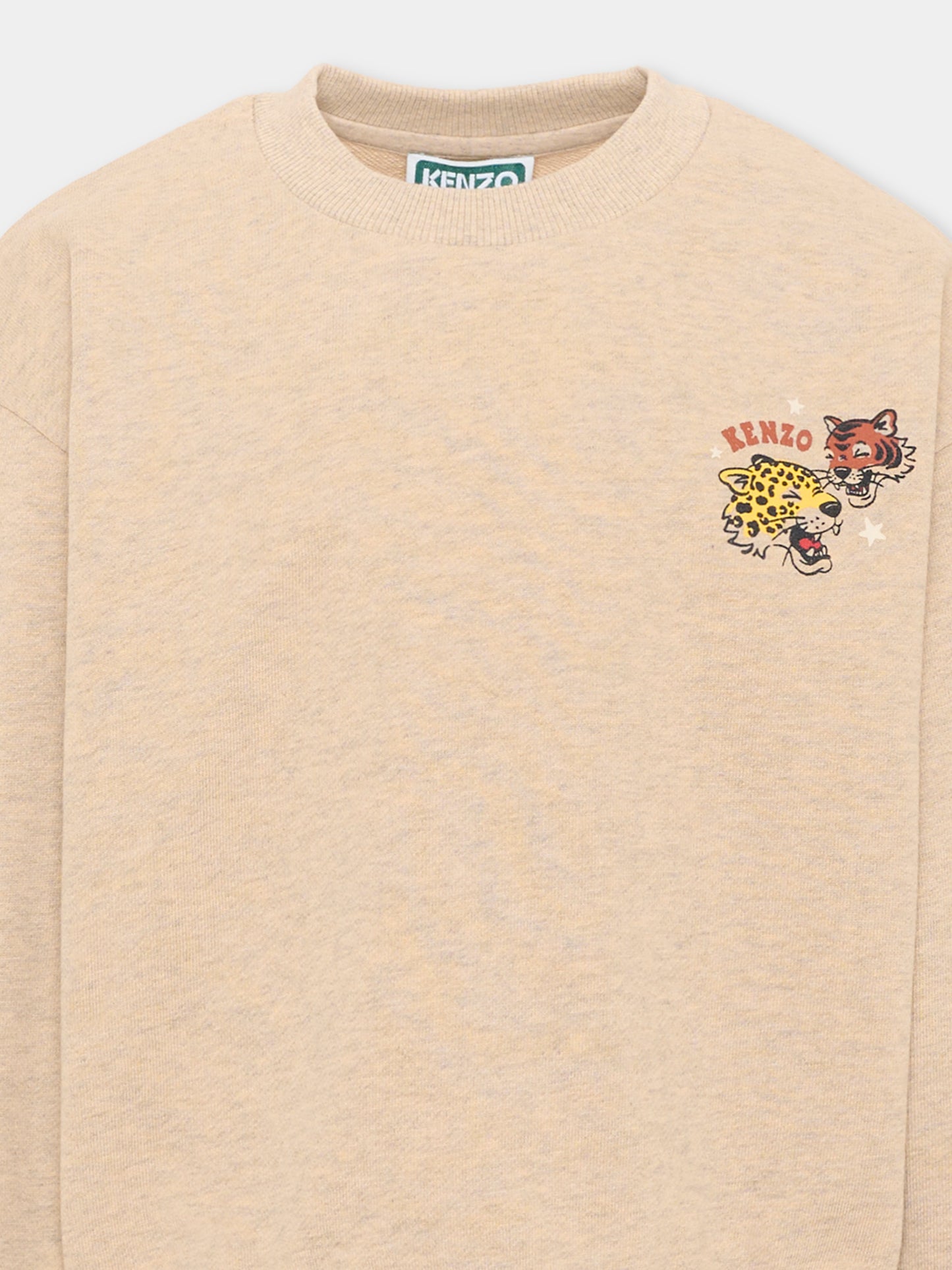 Felpa beige per bambini con tigri,Kenzo Kids,K61958 230