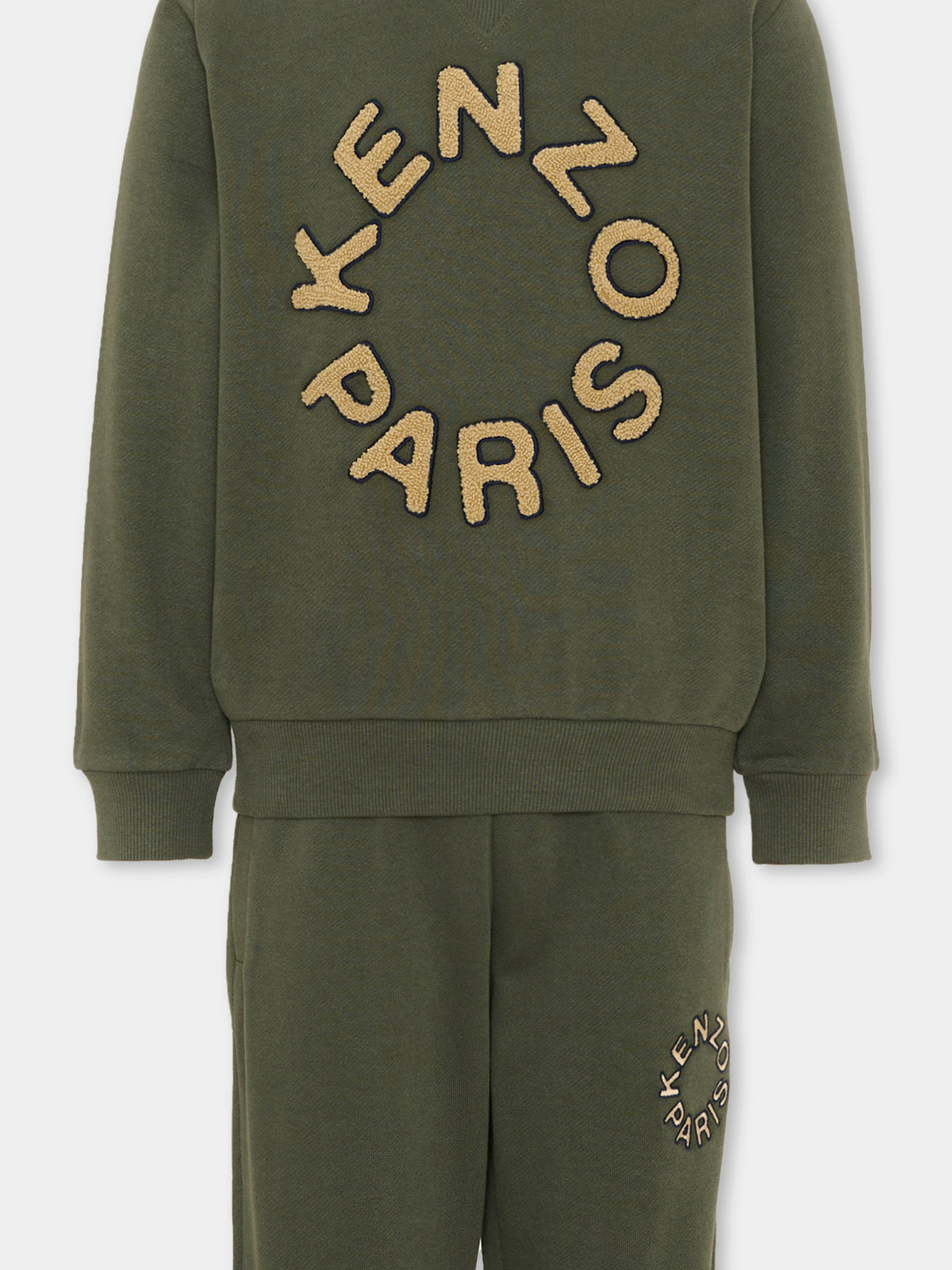 Completo sportivo lungo verde logo,Kenzo Kids,K62039 64Q