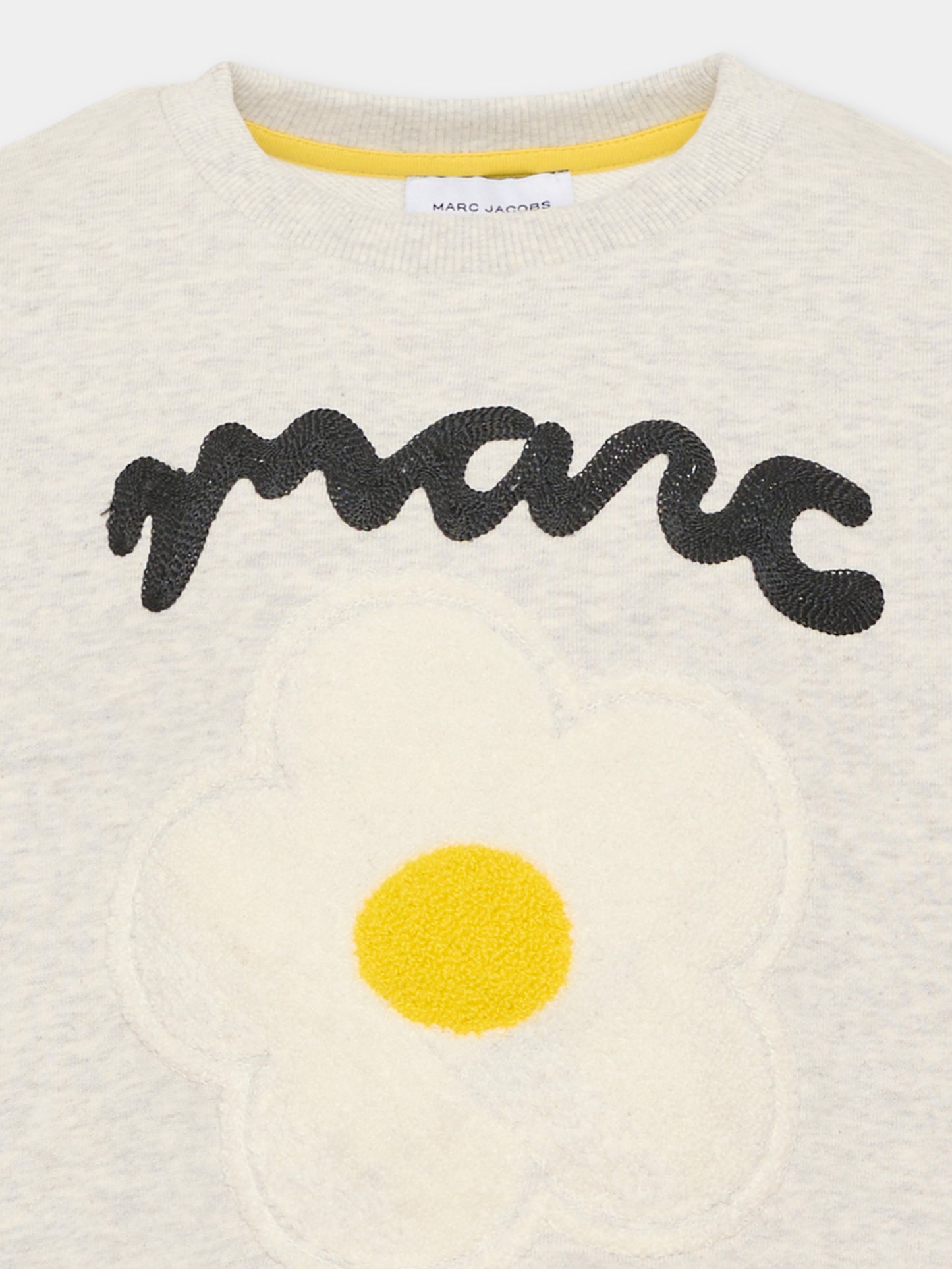Felpa girocollo grigia per bambina,Marc Jacobs,W61009 A18