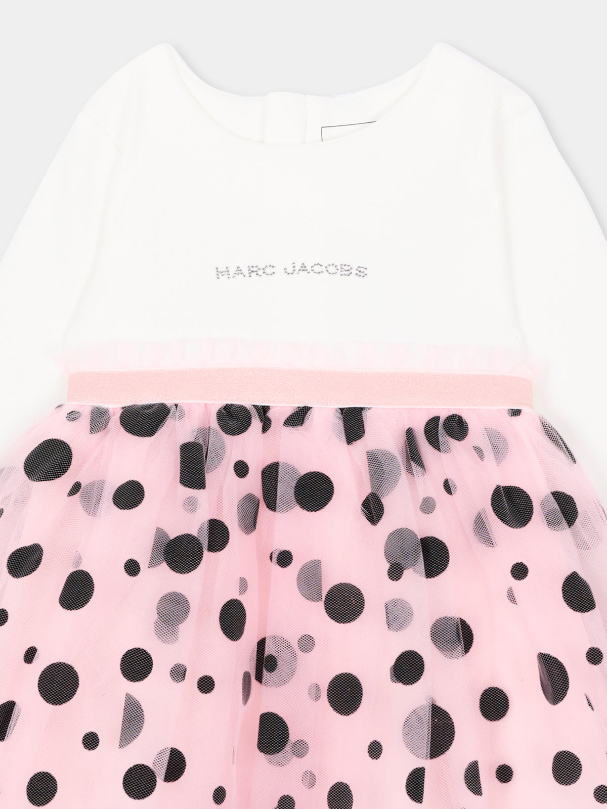 Abito elegante rosa per neonata a pois,Marc Jacobs,W61077 43M