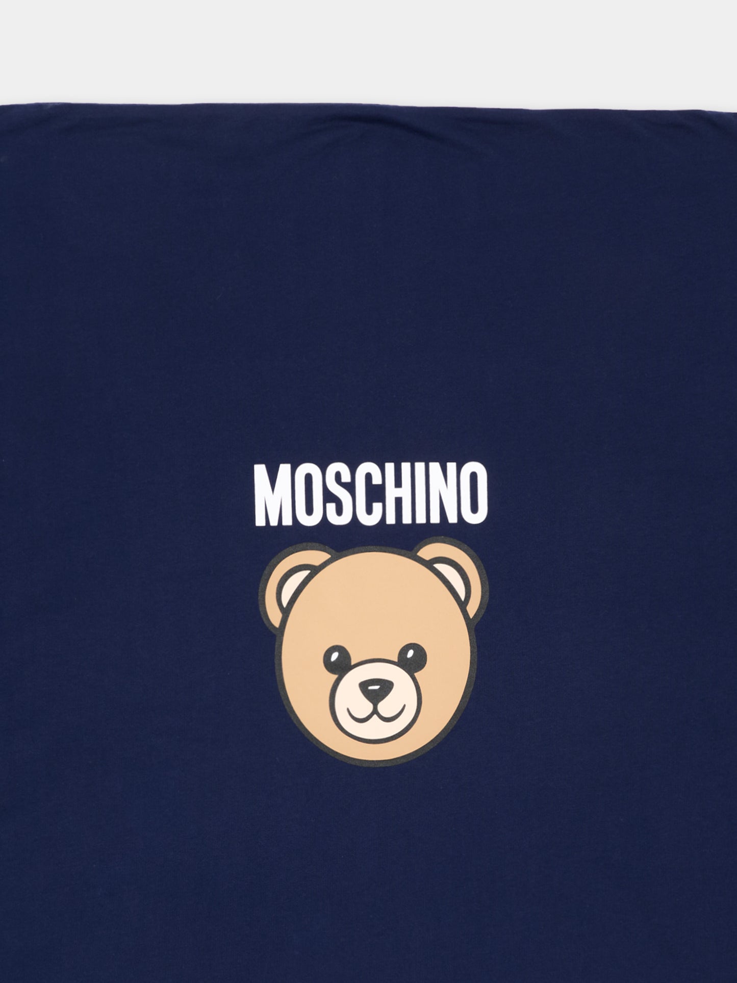 Coperta blu per neonati con Teddy Bear,Moschino Kids,MUB00O LCA40 40016