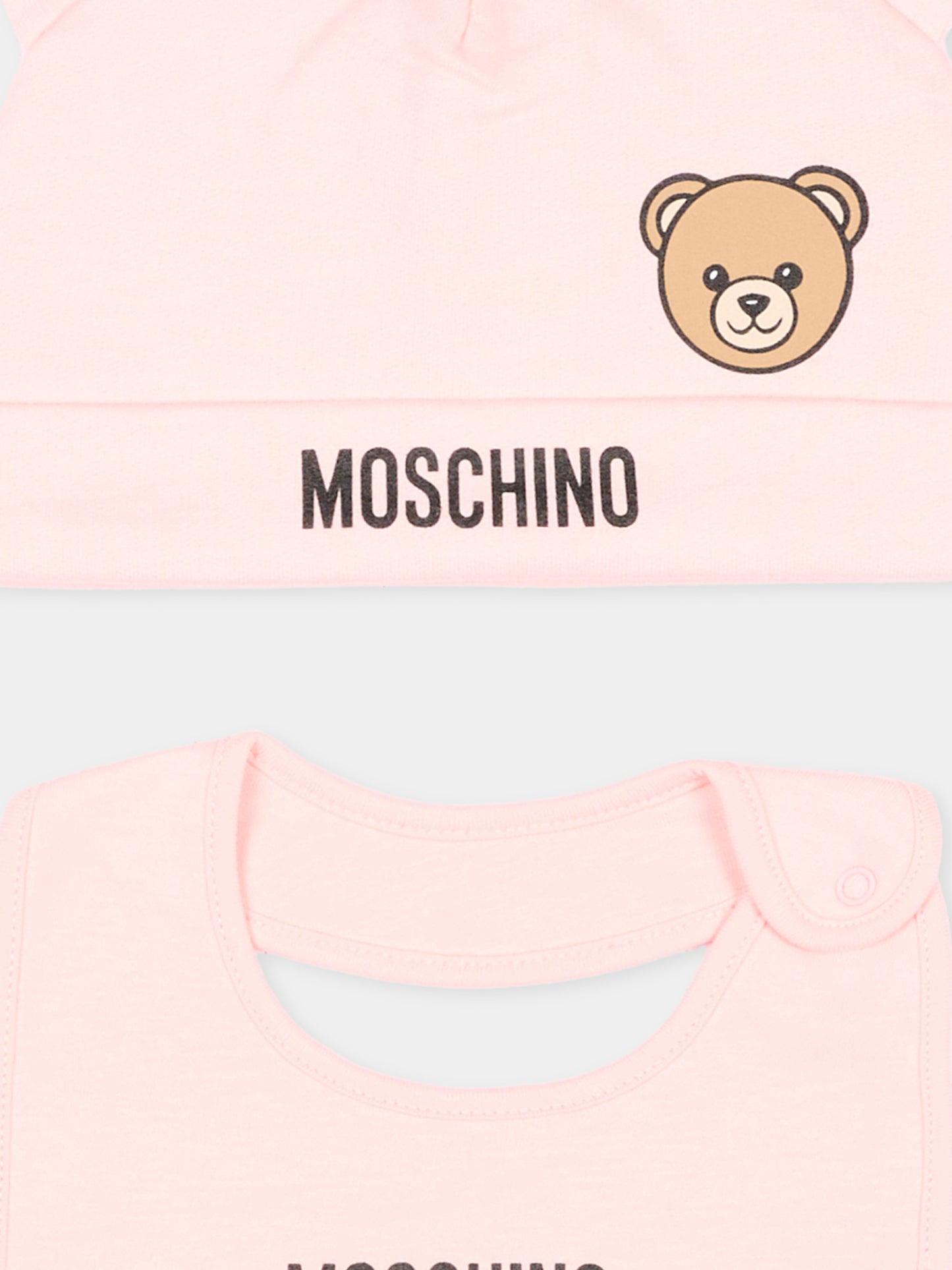 Set accessori rosa per neonata con Teddy Bear,Moschino Kids,MUY09N LCA40 50209