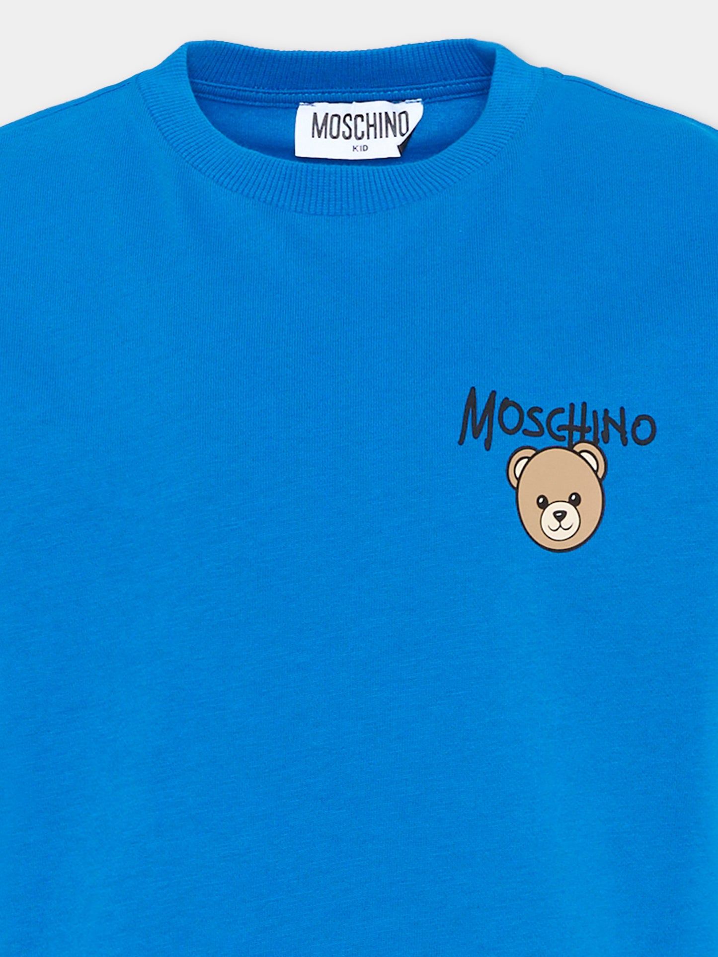 T-Shirt blu per bambino con Teddy Bear,Moschino Kids,HUM05V LAA34 40157