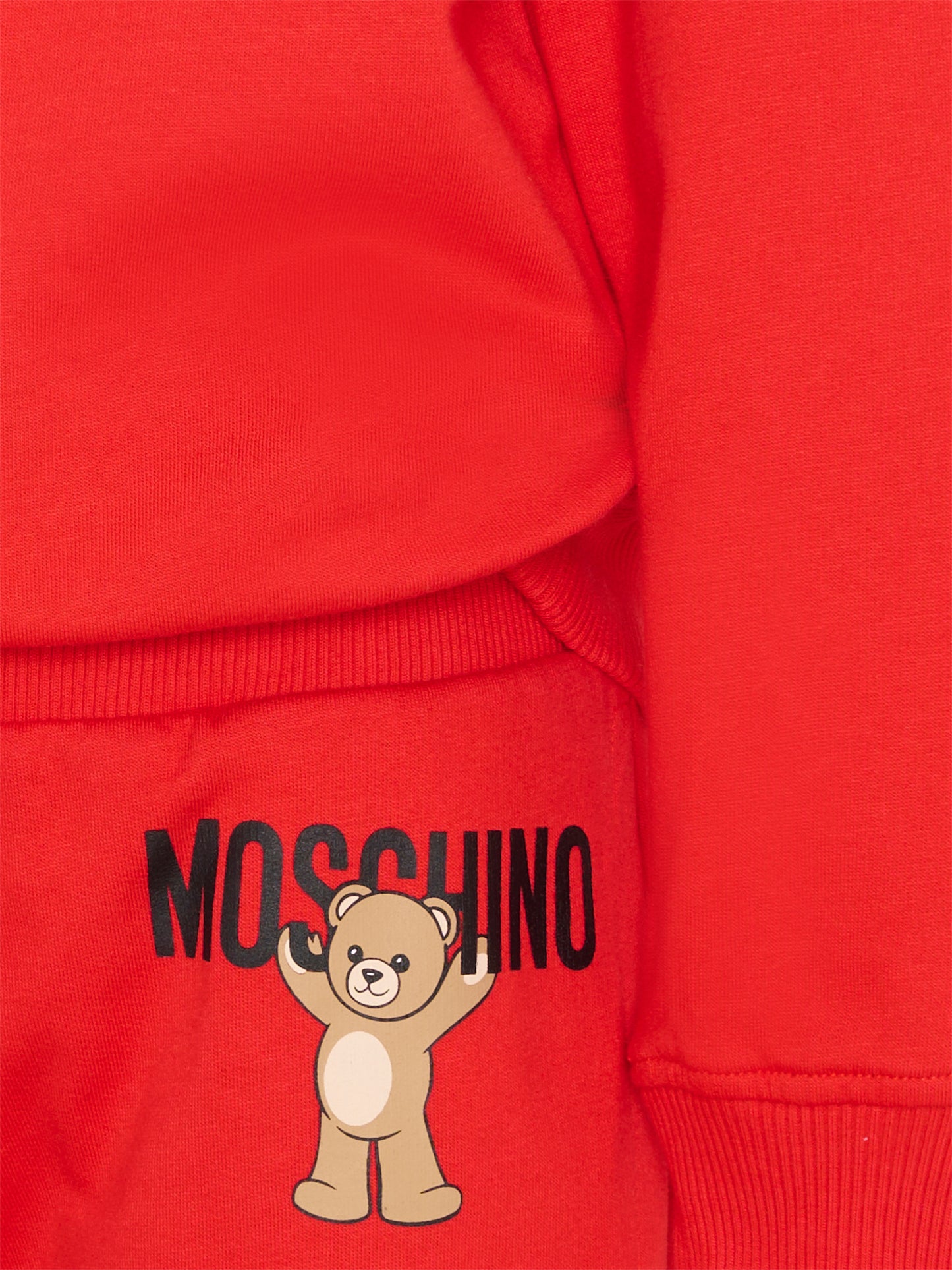Completo sportivo rosso per bambini con Teddy Bear,Moschino Kids,HUK04A LCA40 50109