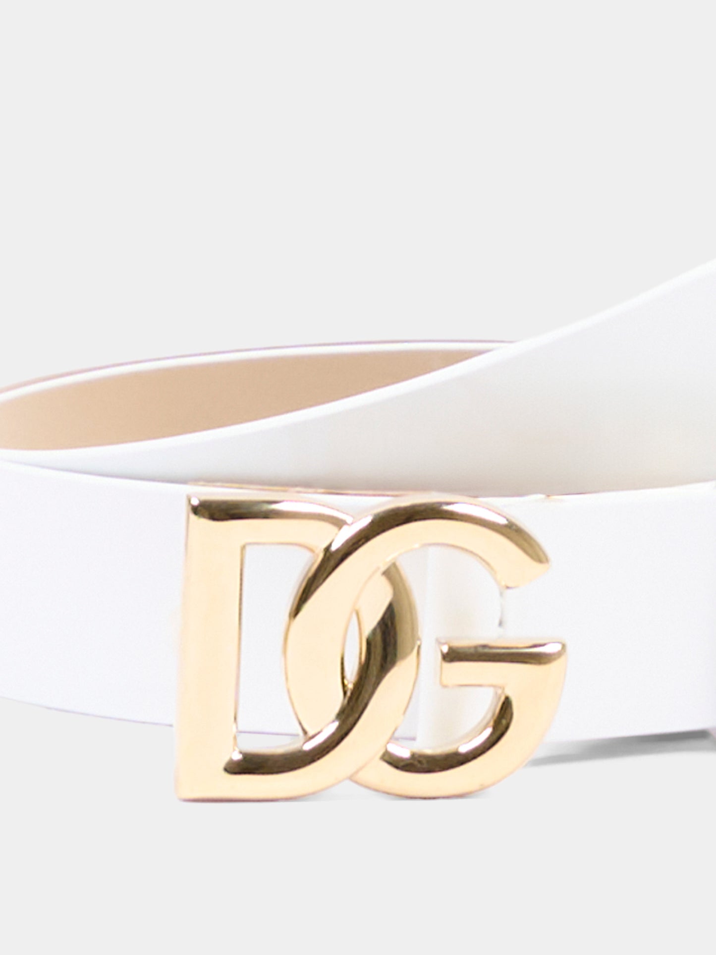 Cintura bianca per bambina con logo,Dolce & Gabbana Kids,EE0068 A1067 87682