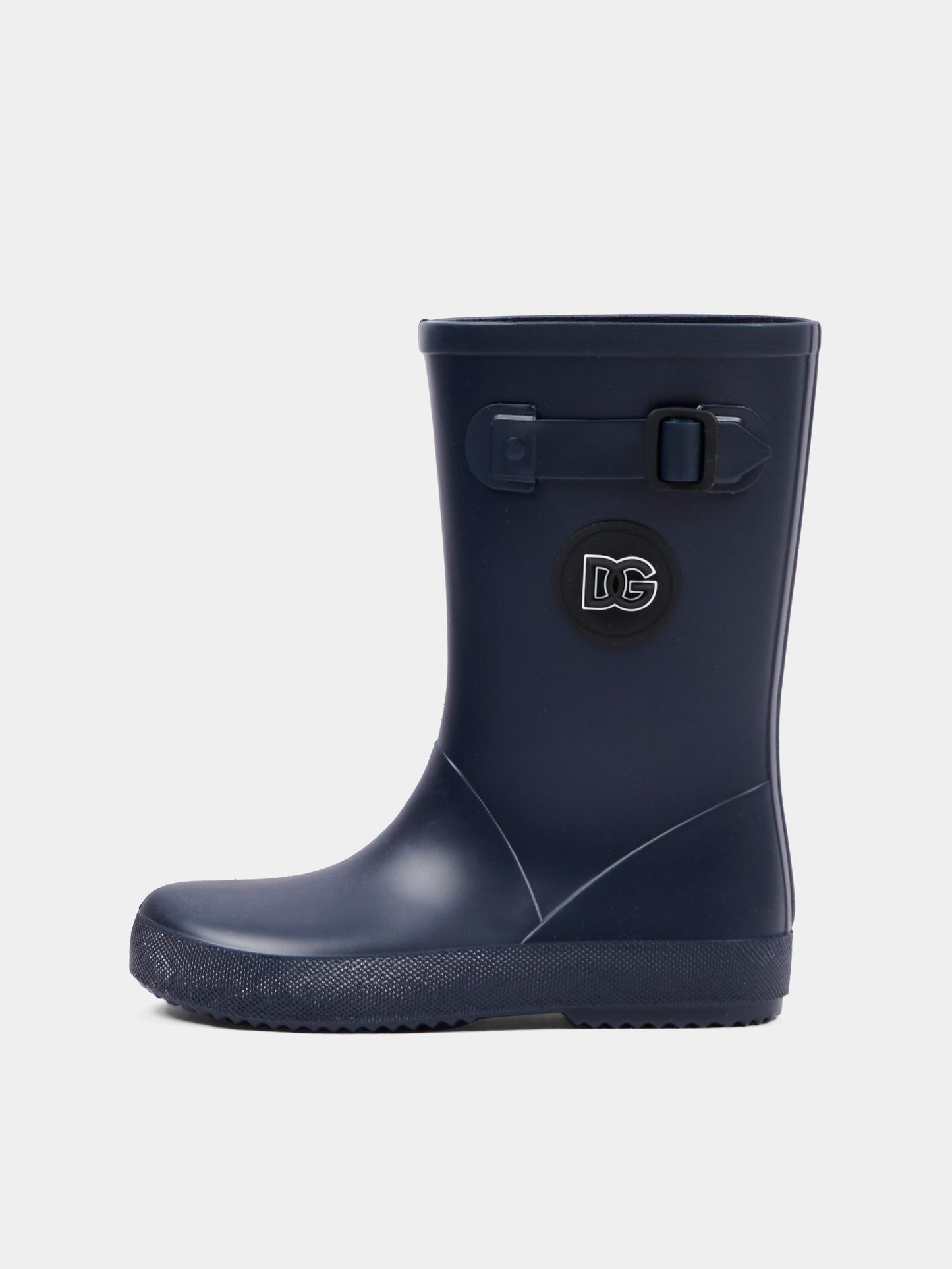 Stivali pioggia blu per bambini con logo,Dolce & Gabbana Kids,DD0323 AA615 80650