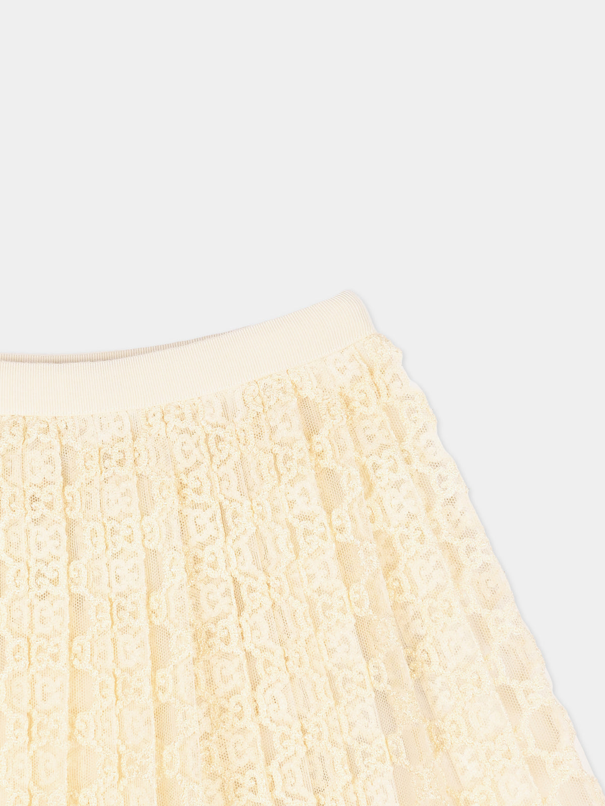 Gonna avorio per neonata con GG,Gucci Kids,866694 ZAUXY 9701