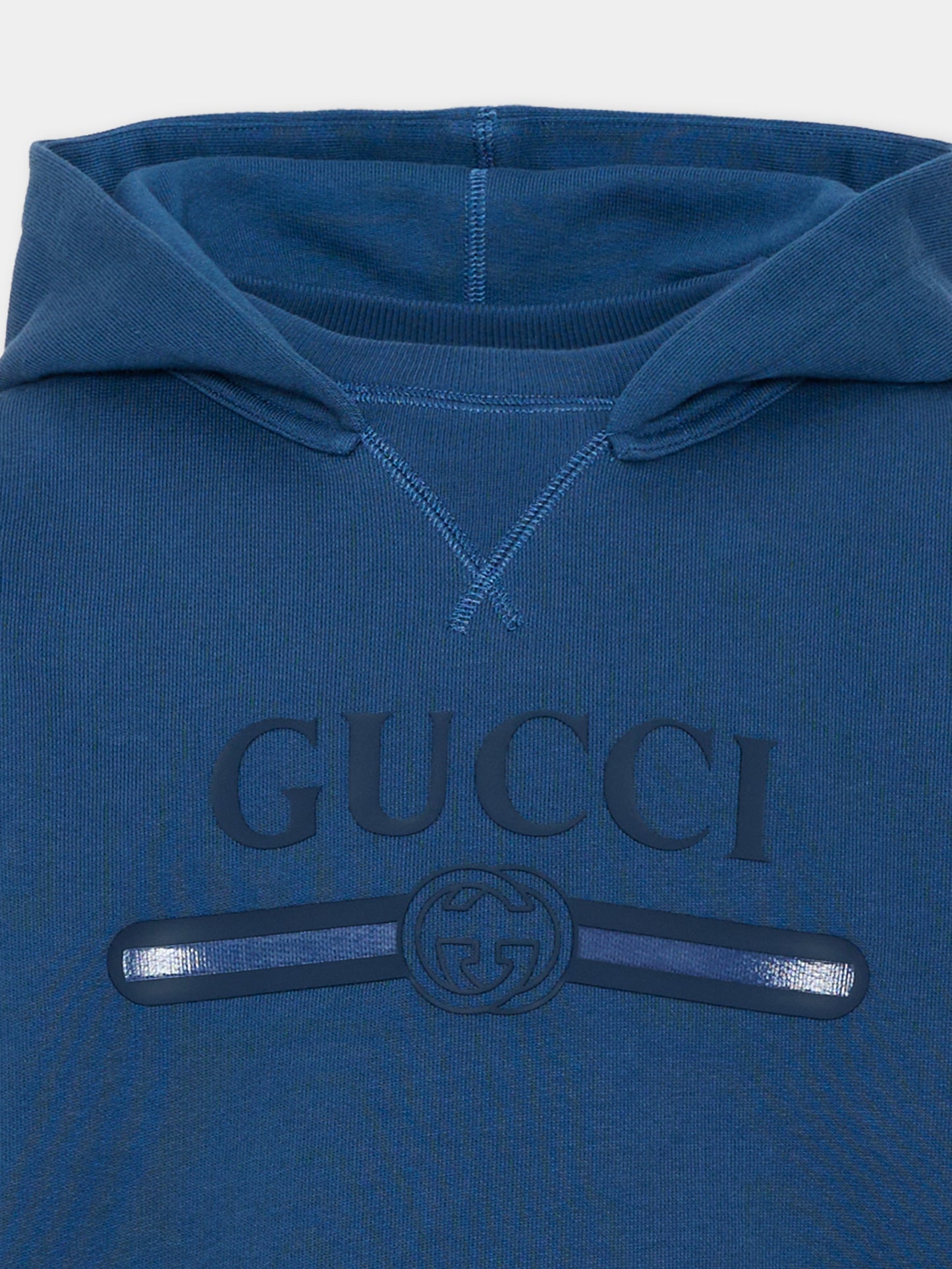 Felpa con cappuccio blu per bambini