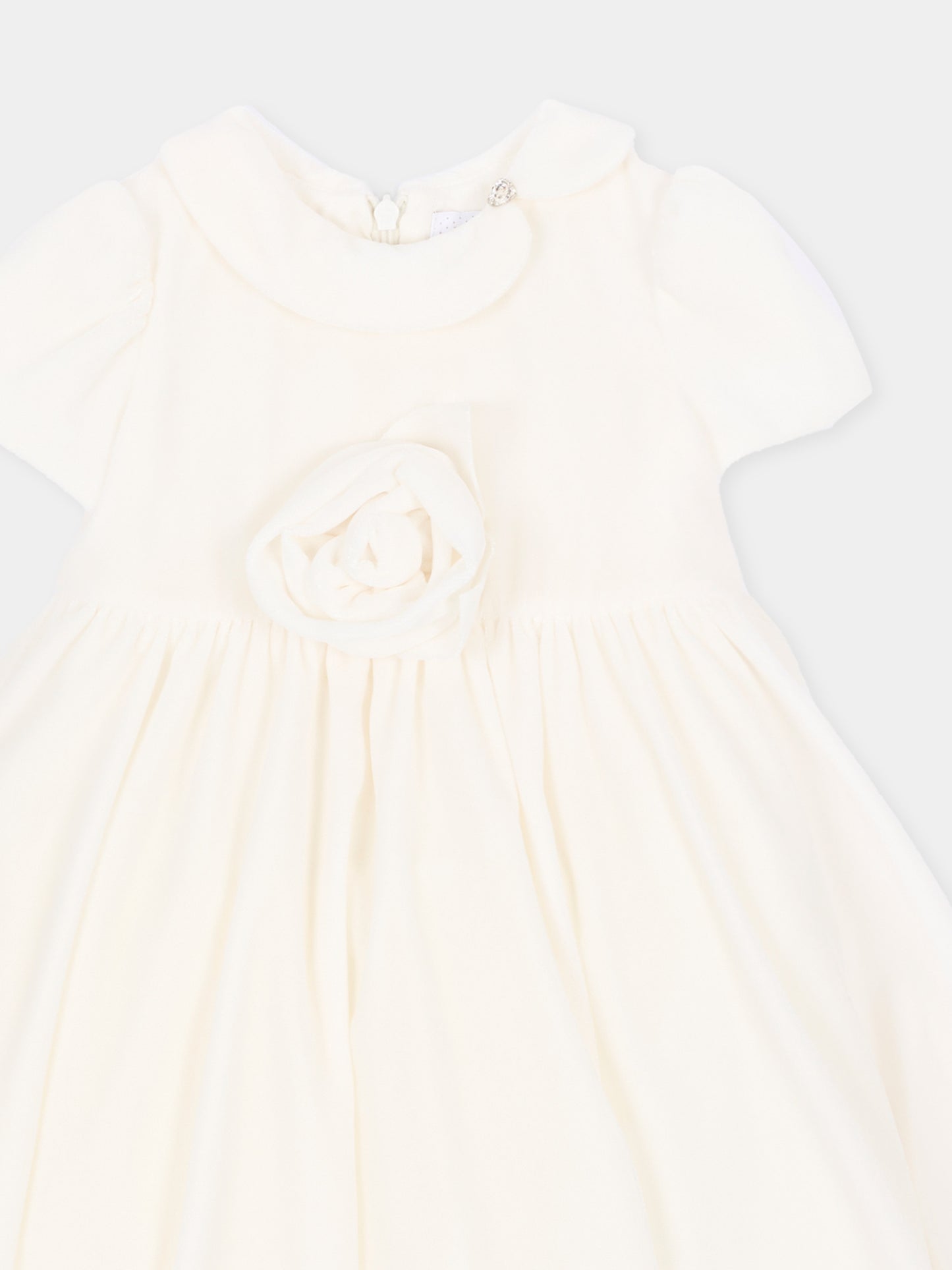 Abito elegante avorio per neonata,Monnalisa,73H901 8803 0001