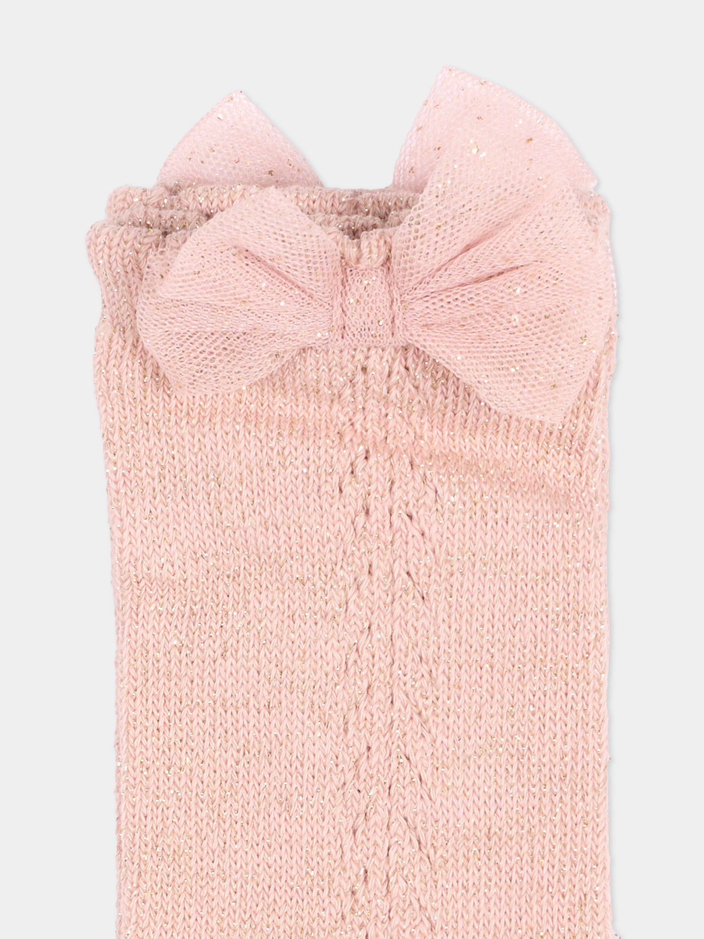Calzino rosa per neonata con fiocco,Mayoral,10252 020