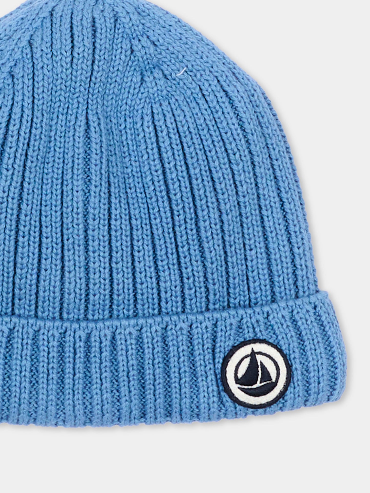 Berretto azzurro per neonato con logo,Petit Bateau,A0GIC 02