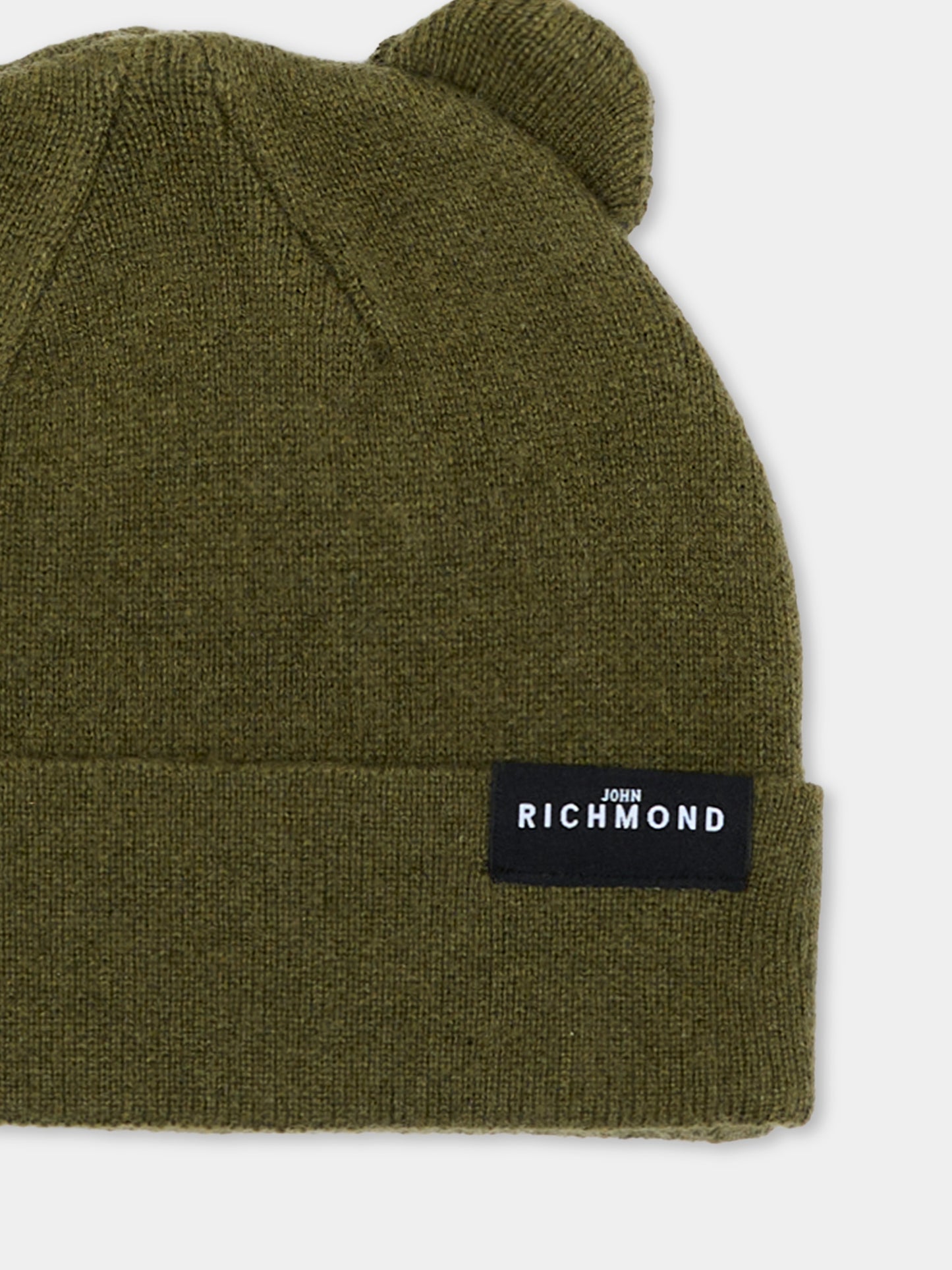 Berretto verde per neonato con orecchie,Richmond,RIA26038HA GREEN_MIL. GREEN MILITARY