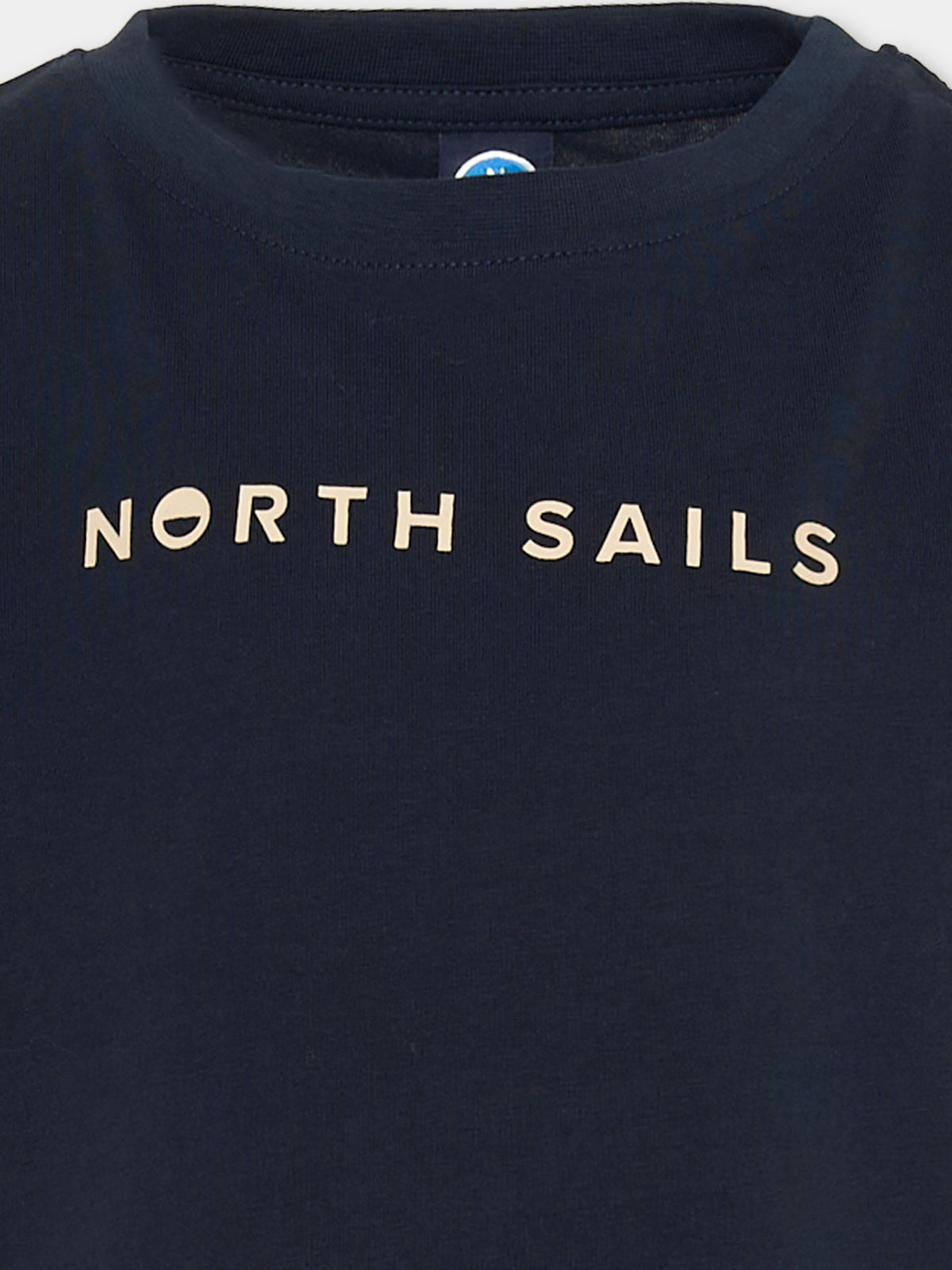 T-shirt a manica corta blu per bambino con logo,North Sails,NBA26058TS BLUE NAVY