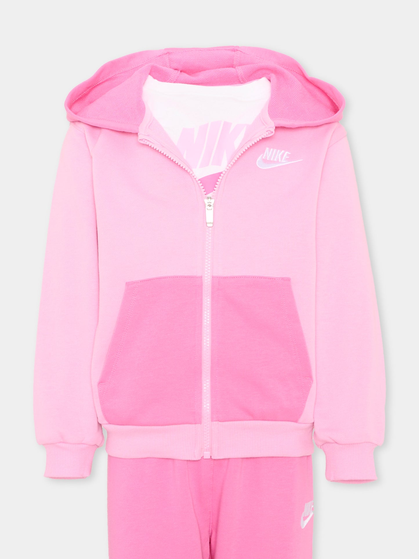 Completo sportivo lungo rosa per bambina,Nike,36P282 AFN