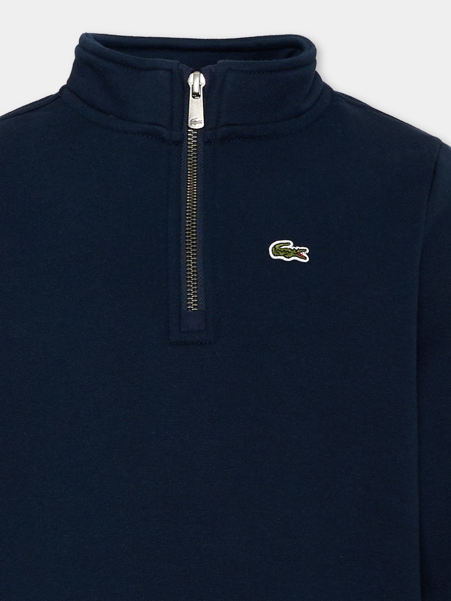 Felpa blu per bambini con zip,Lacoste,7030 UGW