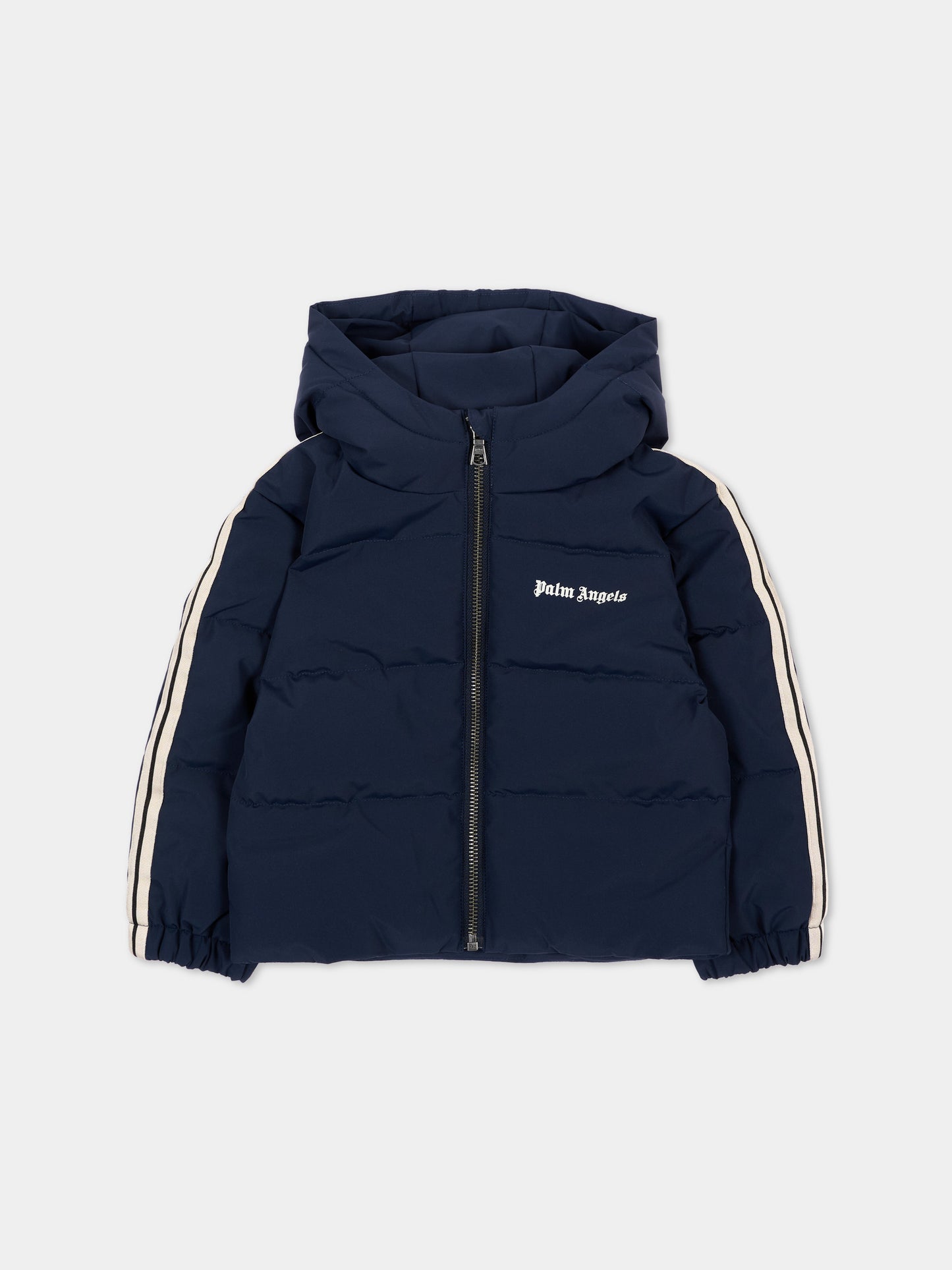 Piumini blu per neonato con logo
