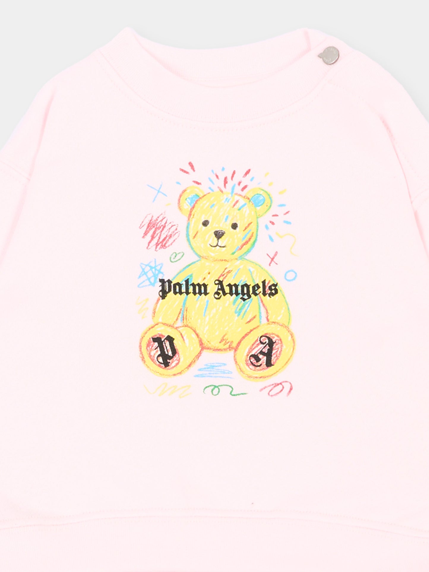 Completo sportivo lungo rosa con teddy bear,Palm Angels,F6PANGTP198 042