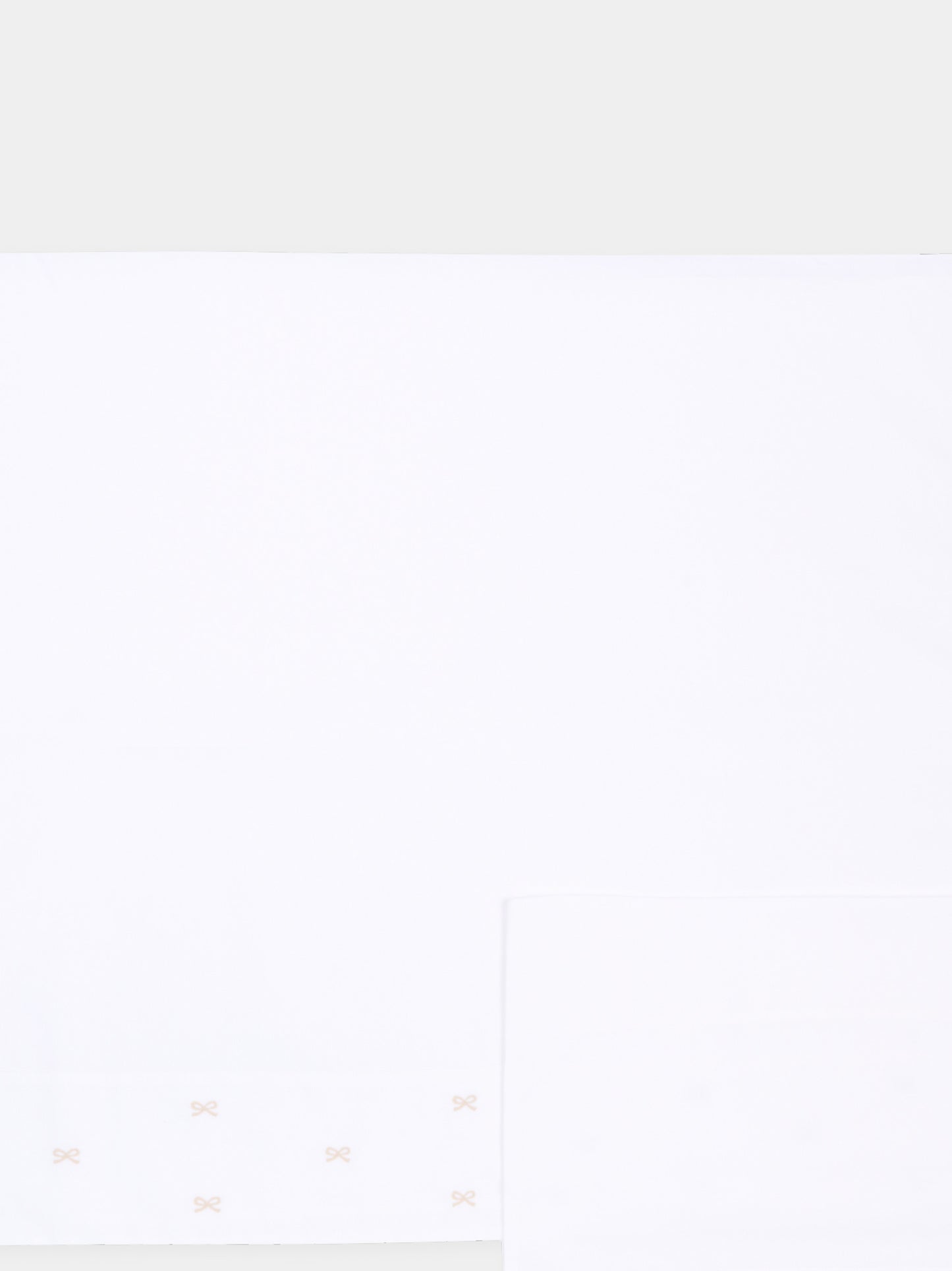 Lenzuola bianche per neonati con fiocchi,Little Bear,2041 BCO/CORDA