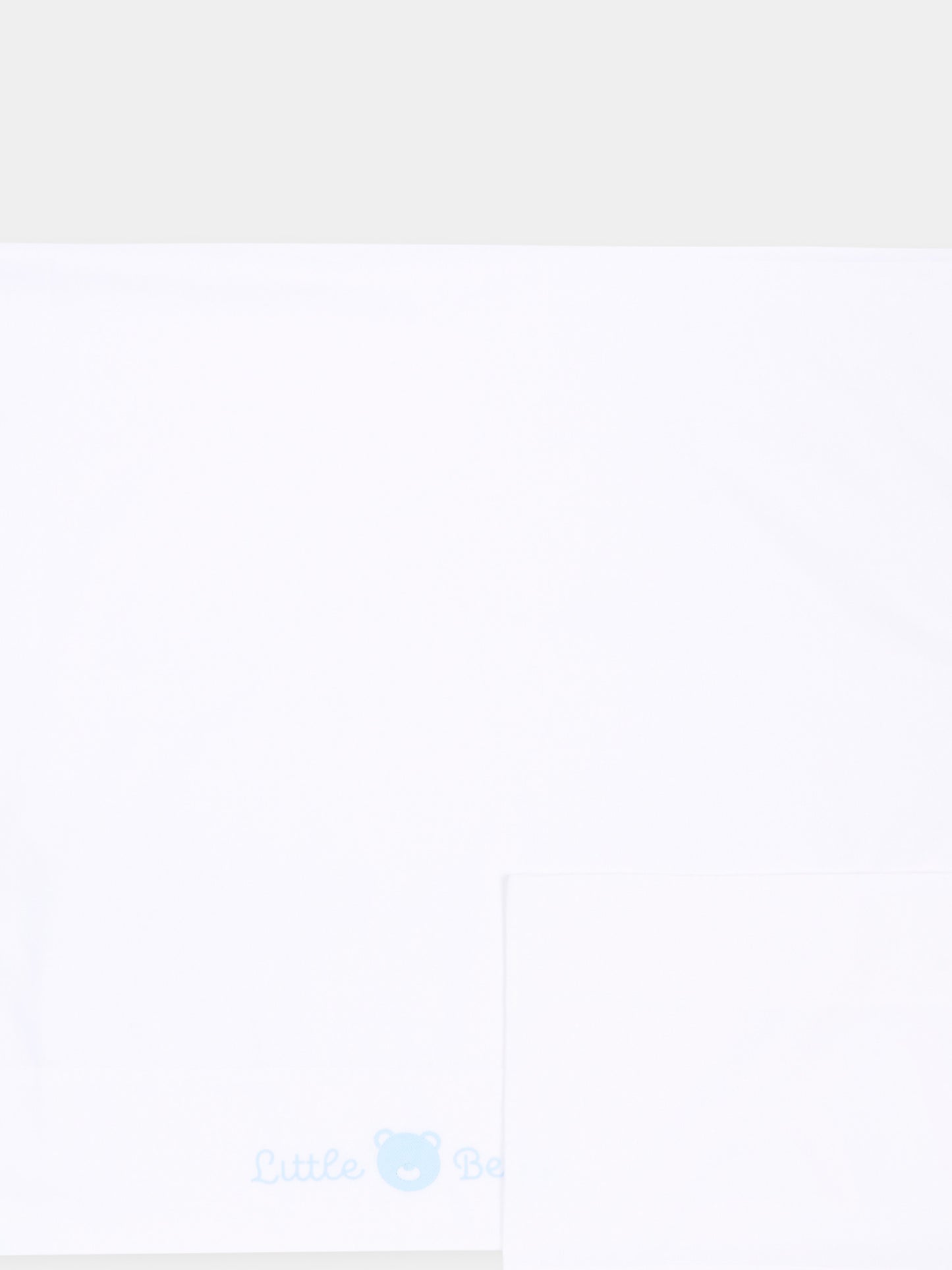 Lenzuola bianco per neonato con orsetti,Little Bear,2044 BCO/CIELO