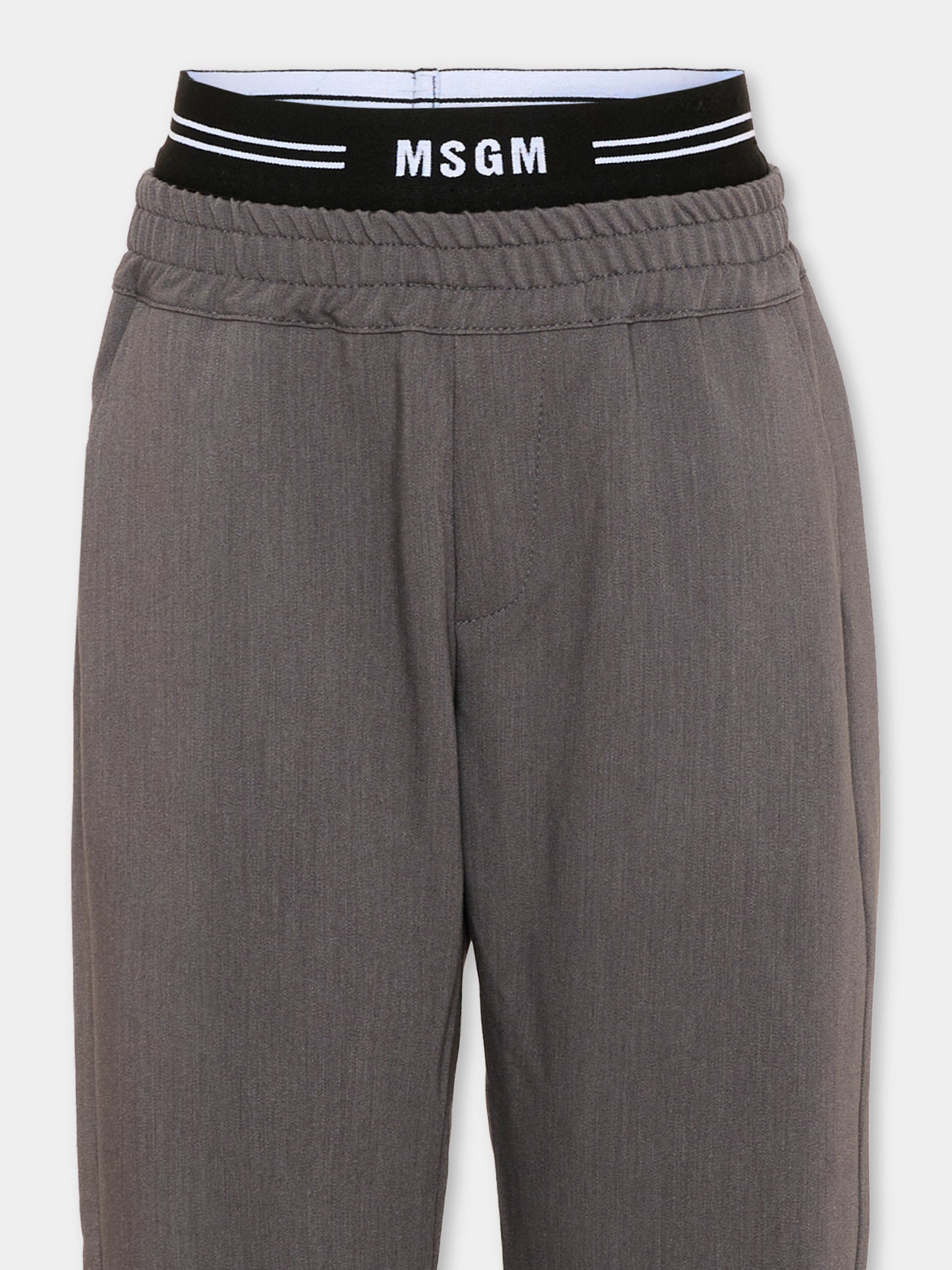 Pantalone grigio per bambino con logo,Msgm Kids,F6MSJBPA237 104