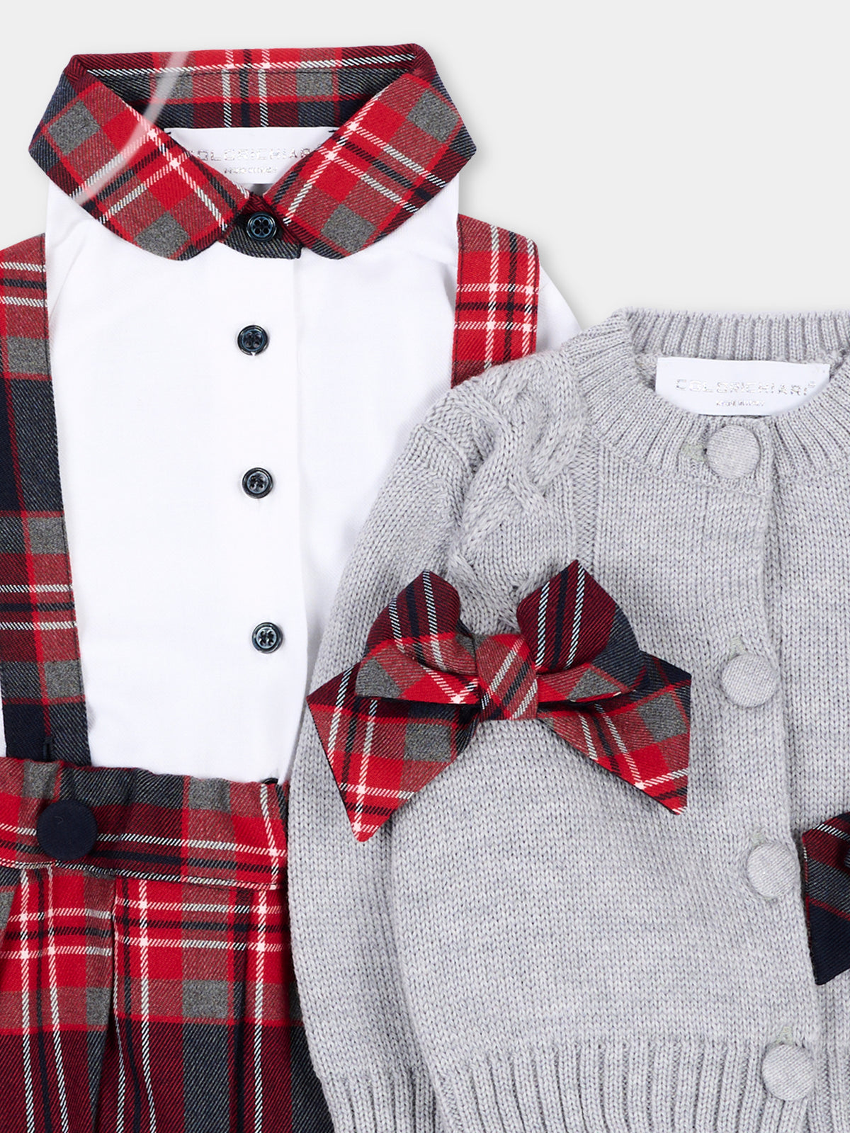 Completo elegante tartan per neonata,Colorichiari,FF438759 2088 95