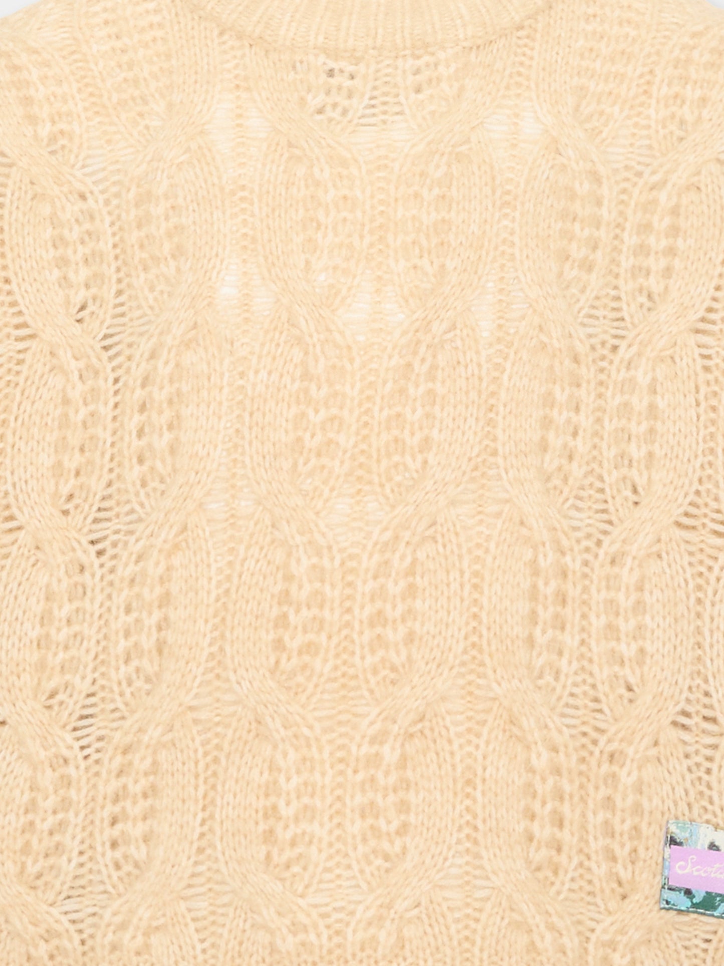 Maglione avorio per bambina a trecce,Scotch&soda,183491 260