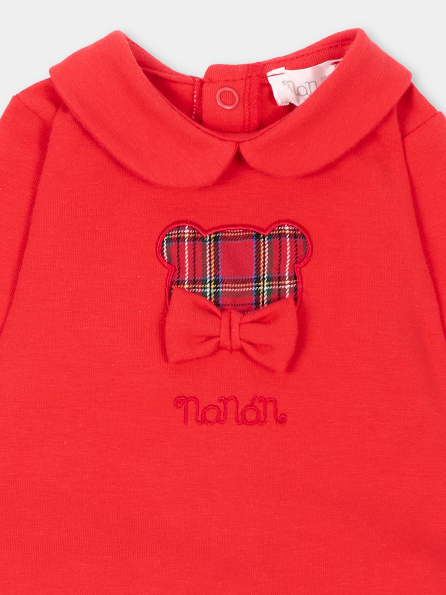 Completo nascita rosso per neonati con orsetto,Nanán,I26038RS