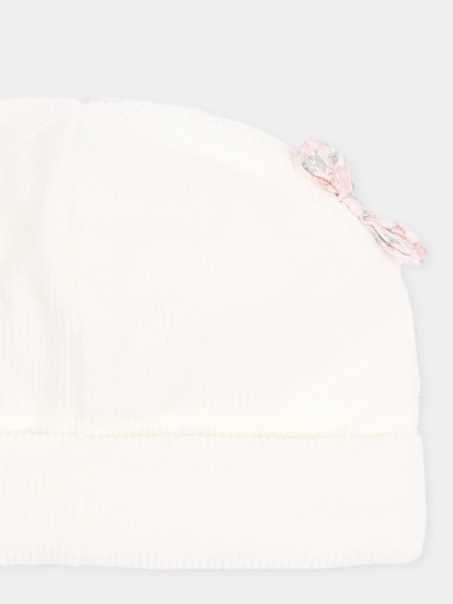 Cappellino avorio per neonata con fiocchi,Nanán,I26422OW