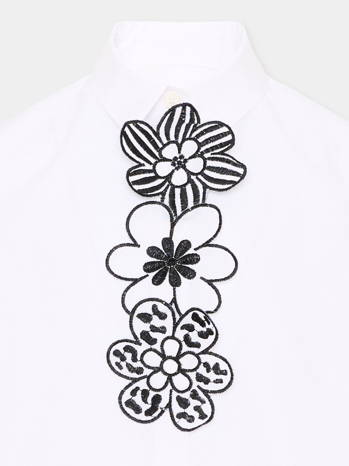 Camicia bianca per bambina con ricamo,Simonetta,SZ5A60 P0013 100