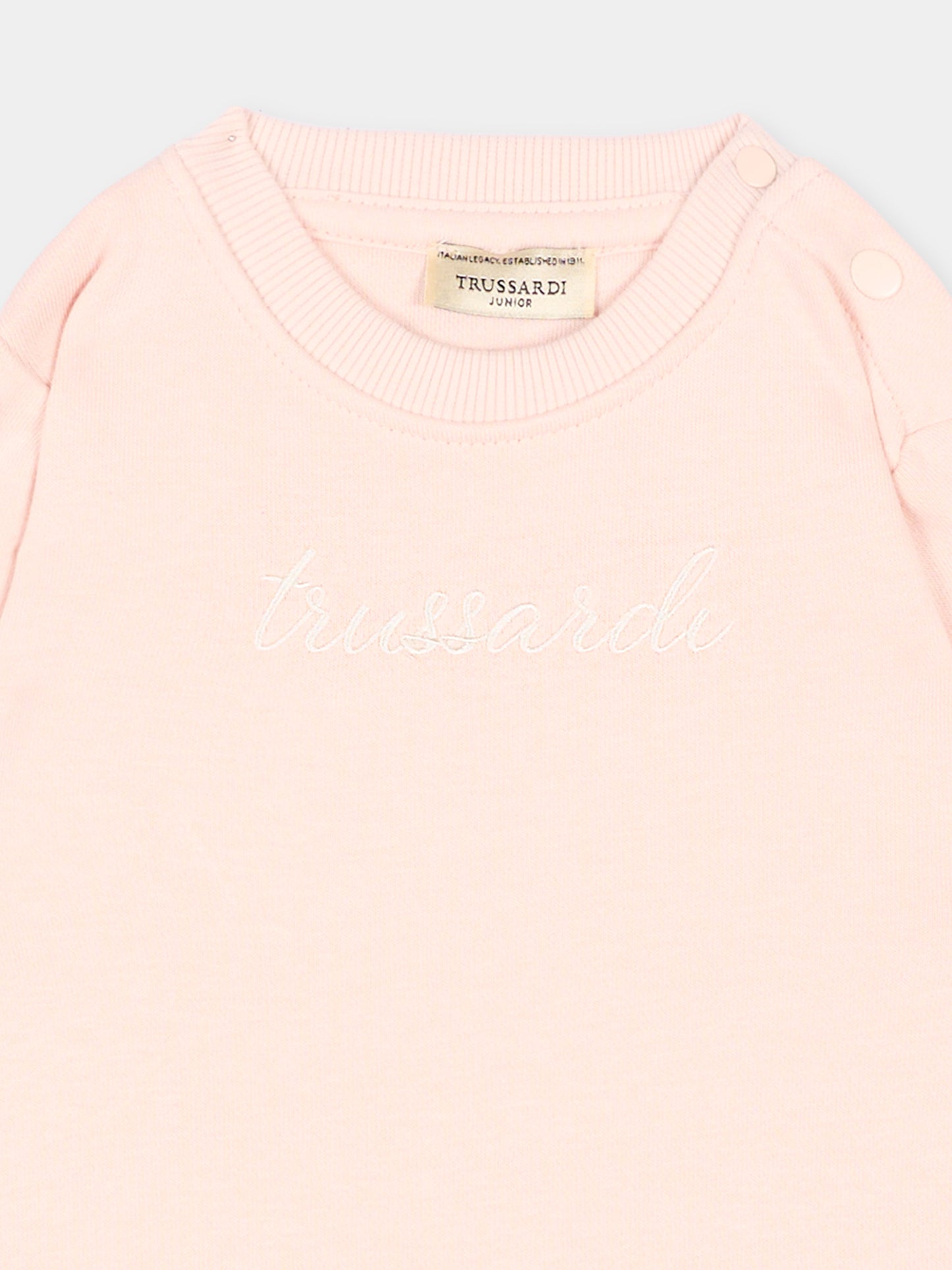 Pink dress for Baby Girl with logo
