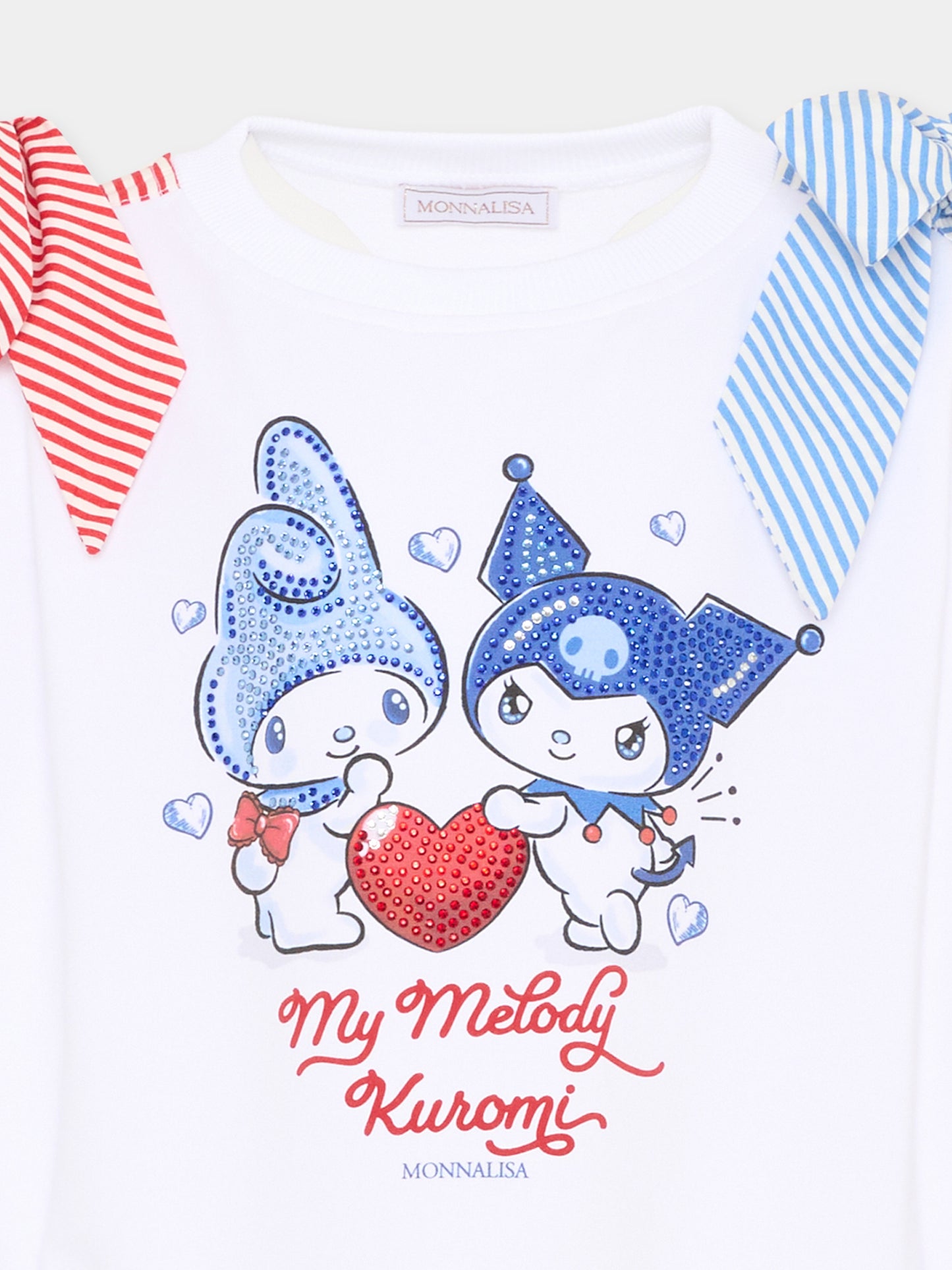 Vestito bianco per bambina con stampa,Monnalisa,19G907 7012 0099