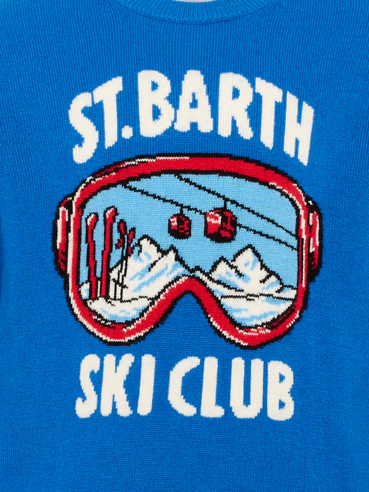 Maglione blu per bambino con intarsio,Mc2 Saint Barth,DOU0001 01213M