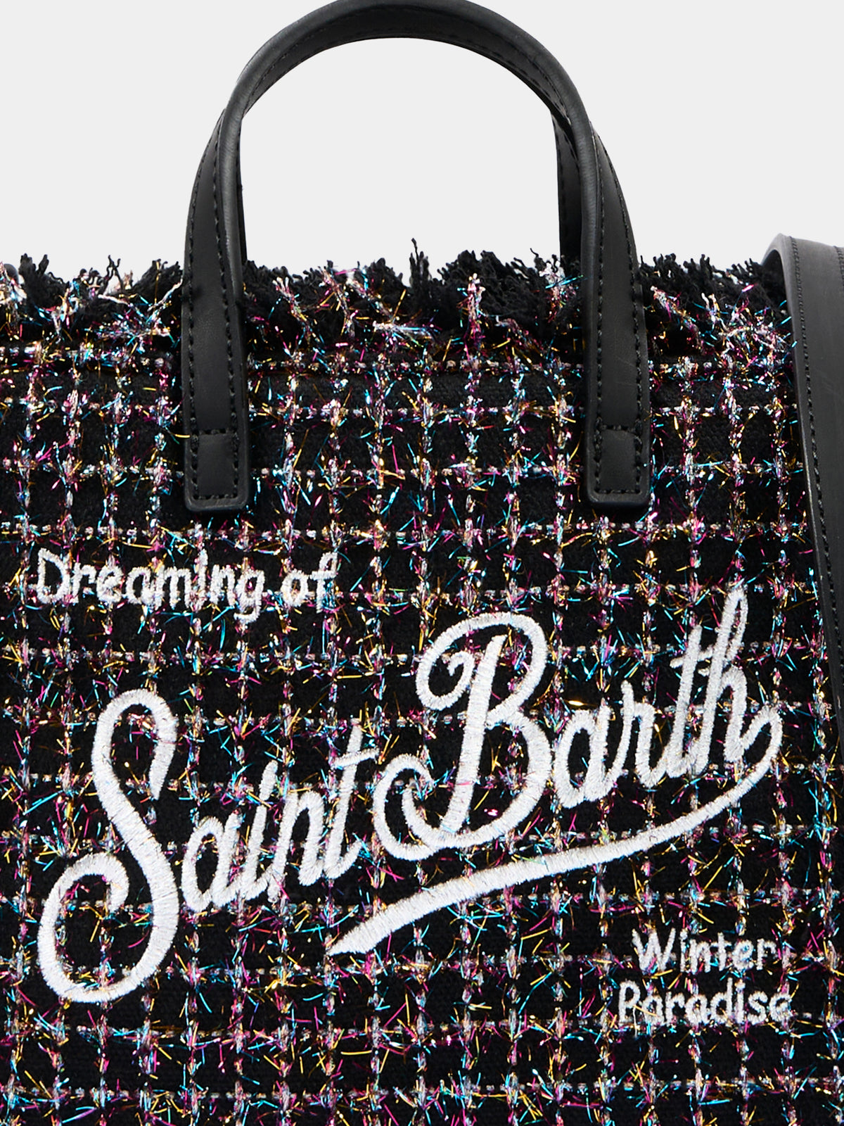 Borsa nera Vanity Mini Tweed per bambina,Mc2 Saint Barth,VAMI032 00193M