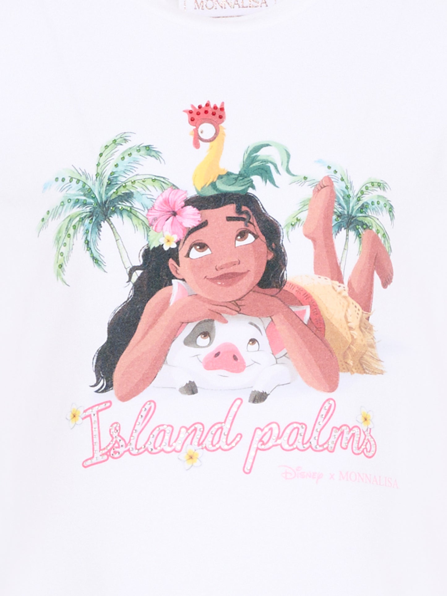 T-shirt bianca per bambina Disney,Monnalisa,19H630 8004 0099