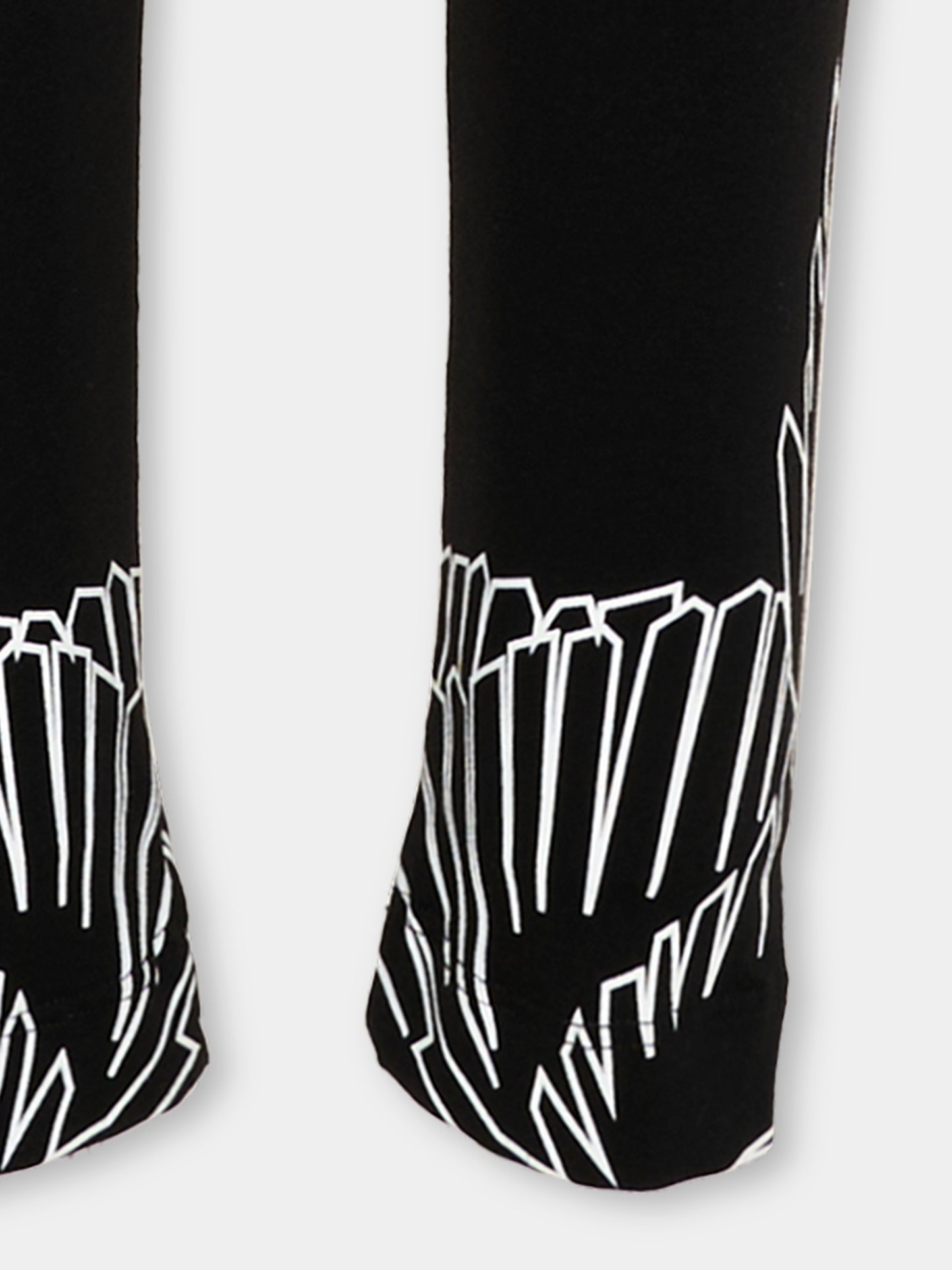 Leggings neri per bambina con ali,County Of Milan Kids,F5CMJGLG098 110