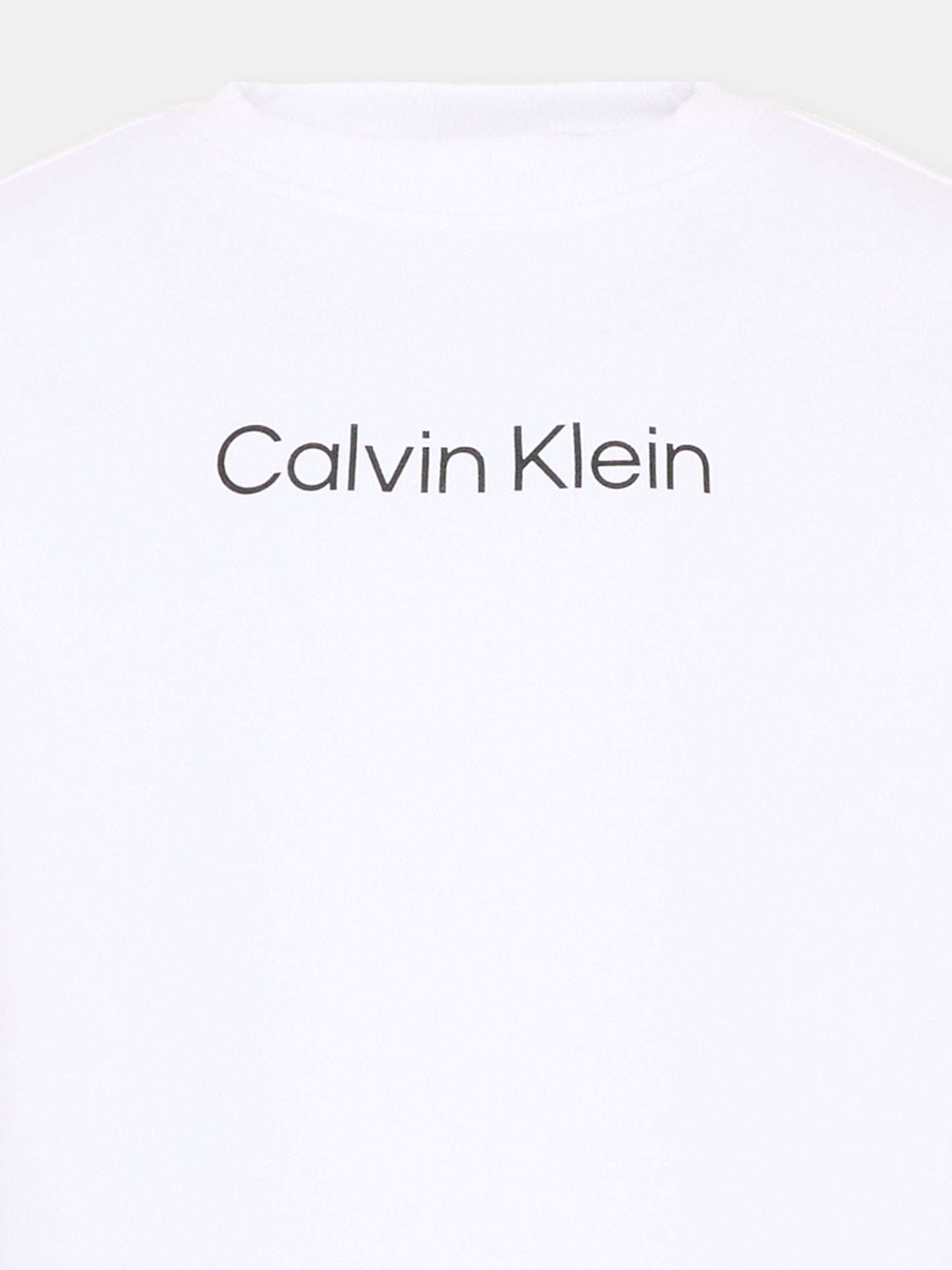 Felpa bianca per bambini con logo,Calvin Klein Kids,LV1CKSJB36 YAF